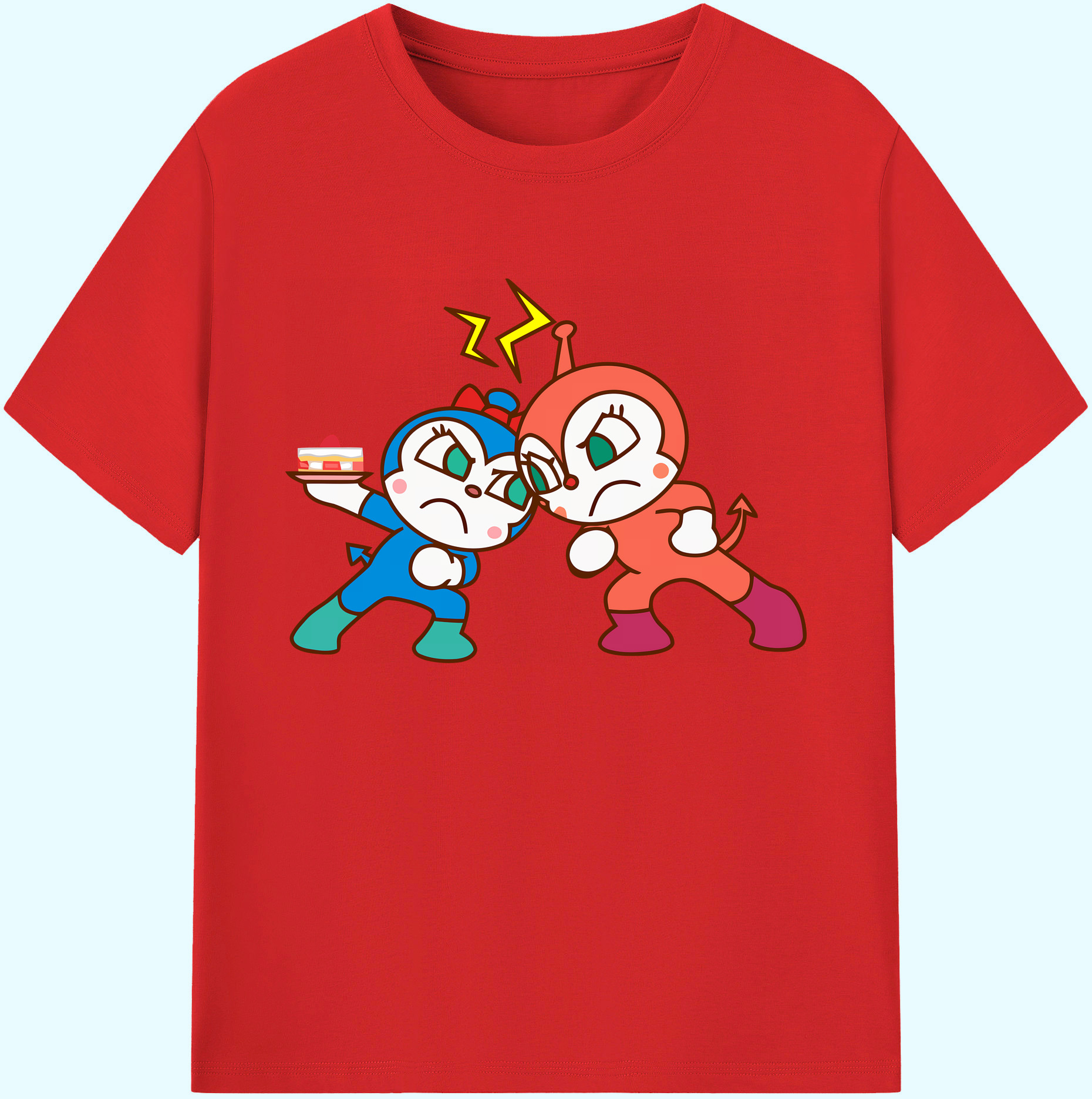 （画像用） アンパンマン Anpanman 綿100％ メンズ半袖Tシャツ｜肌触りやわらか＆通気性