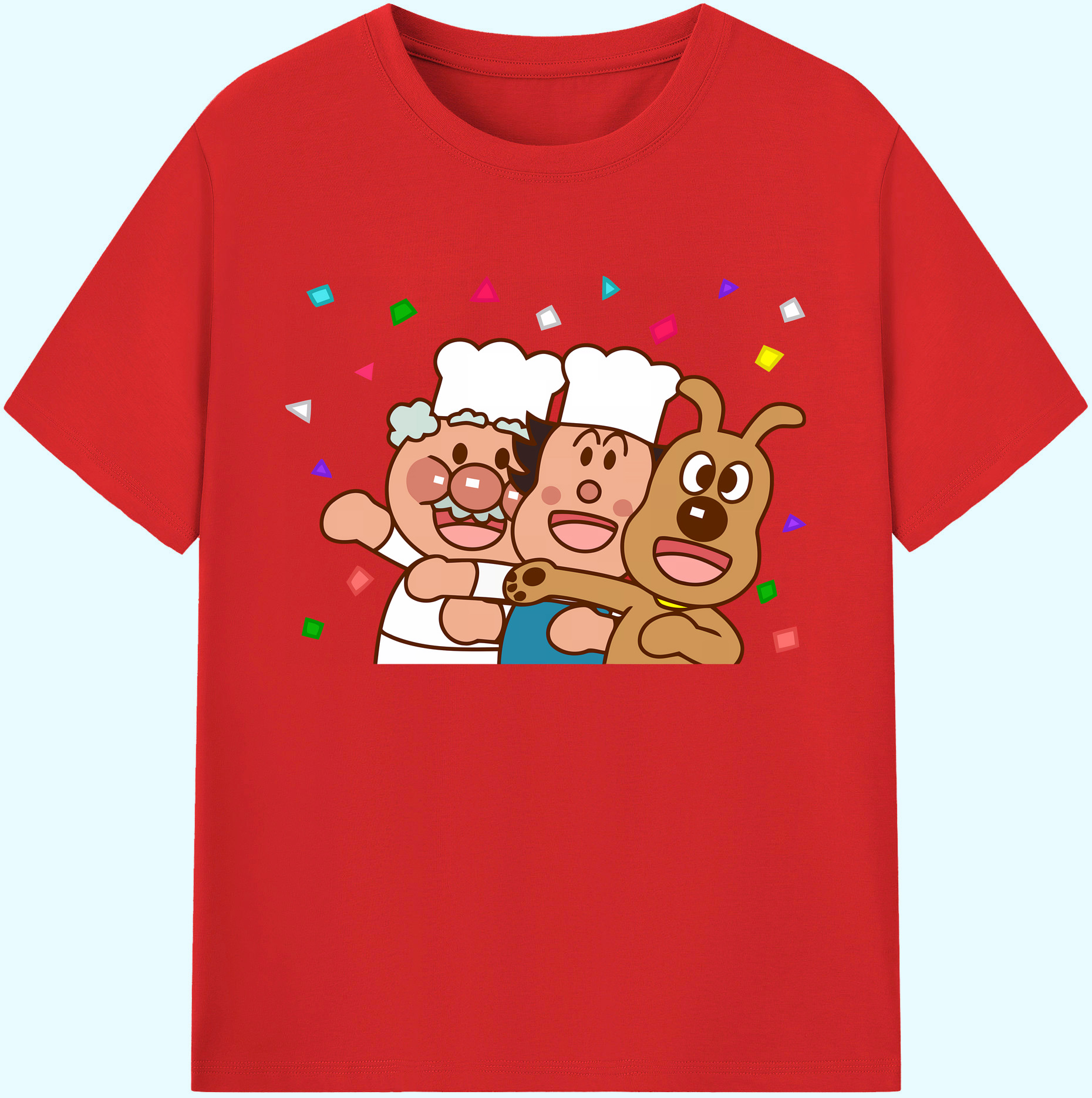 （画像用） アンパンマン Anpanman 綿100％ メンズ半袖Tシャツ｜肌触りやわらか＆通気性