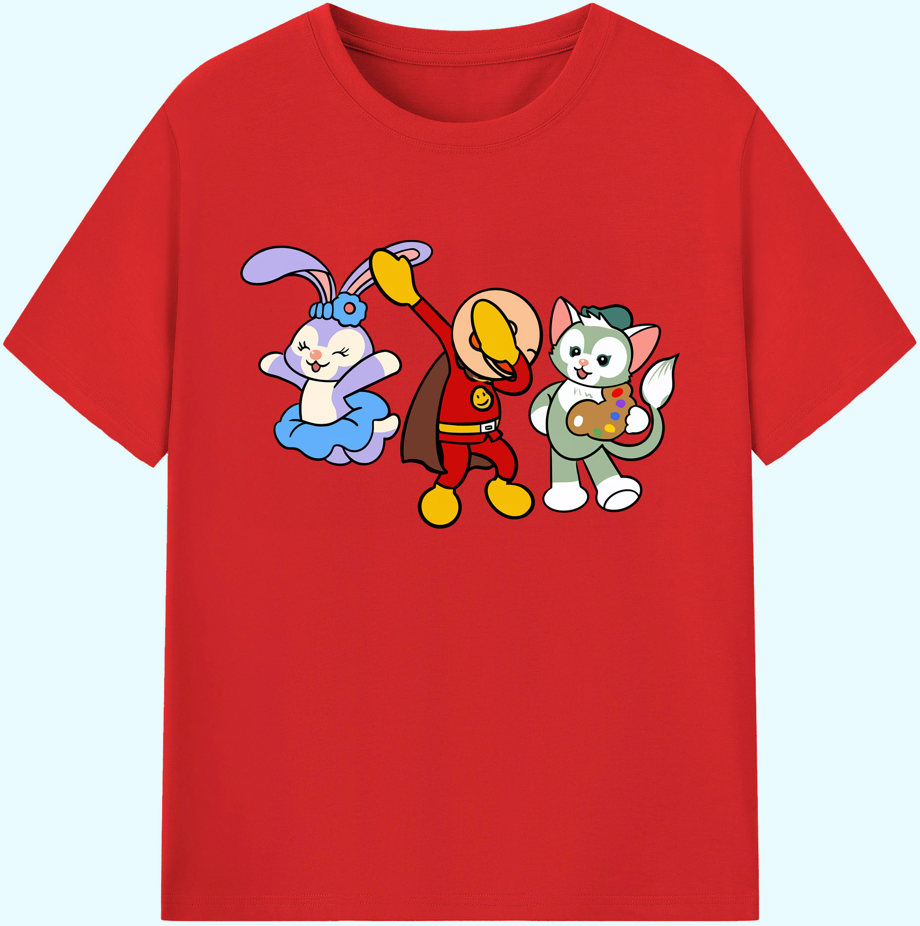 （画像用） アンパンマン Anpanman 綿100％ メンズ半袖Tシャツ｜肌触りやわらか＆通気性