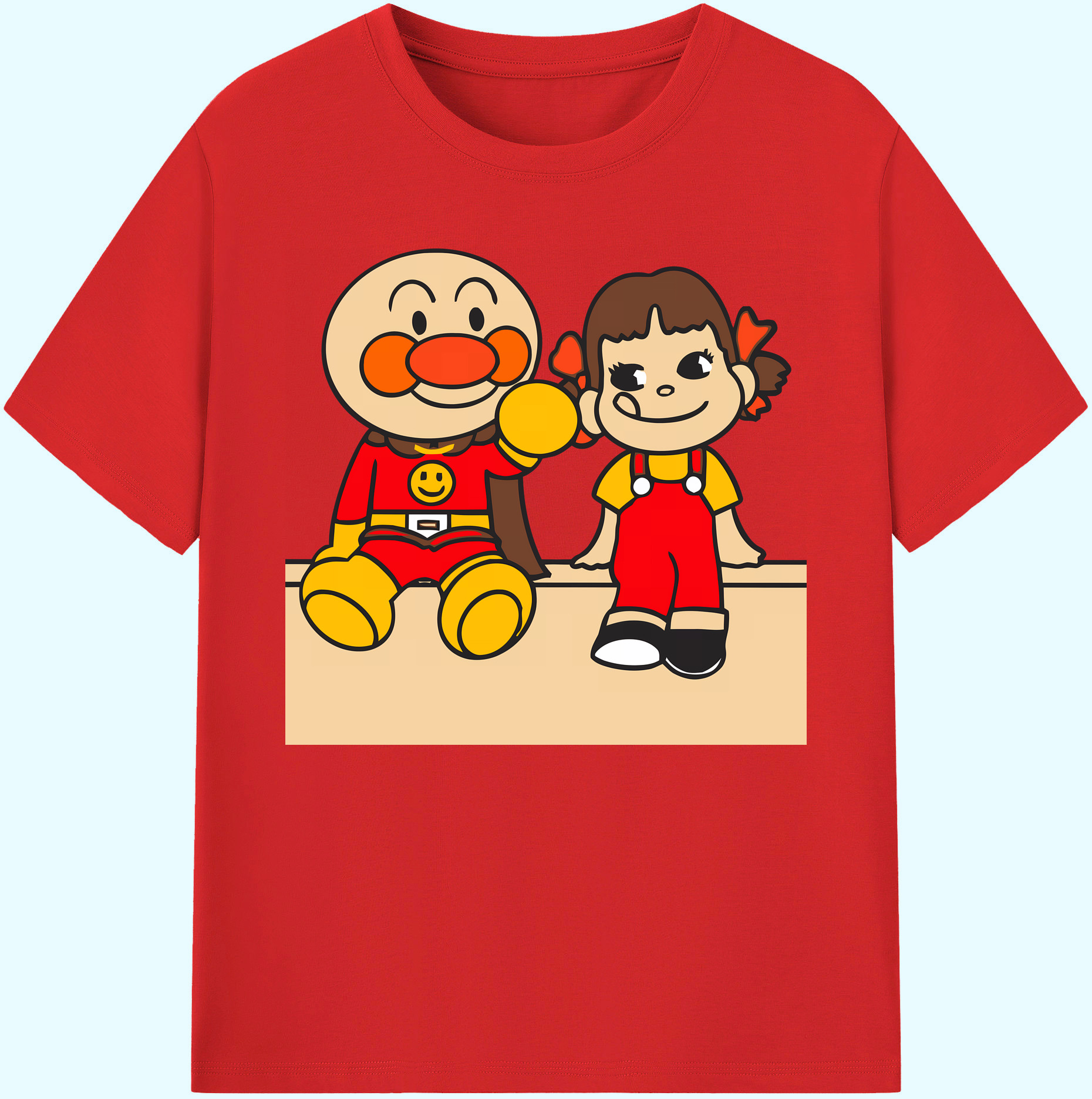 （画像用） アンパンマン Anpanman 綿100％ メンズ半袖Tシャツ｜肌触りやわらか＆通気性