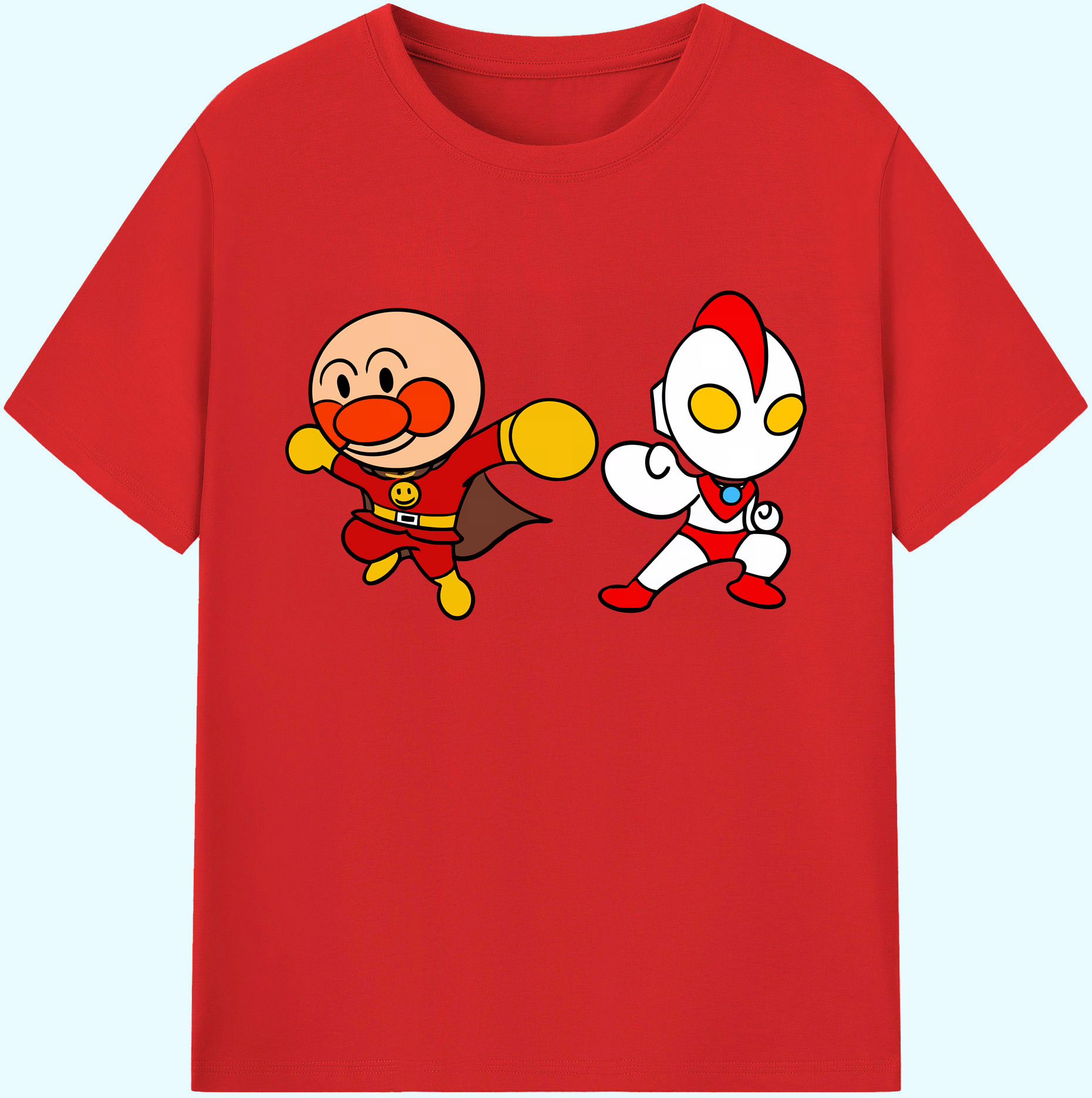 （画像用） アンパンマン Anpanman 綿100％ メンズ半袖Tシャツ｜肌触りやわらか＆通気性