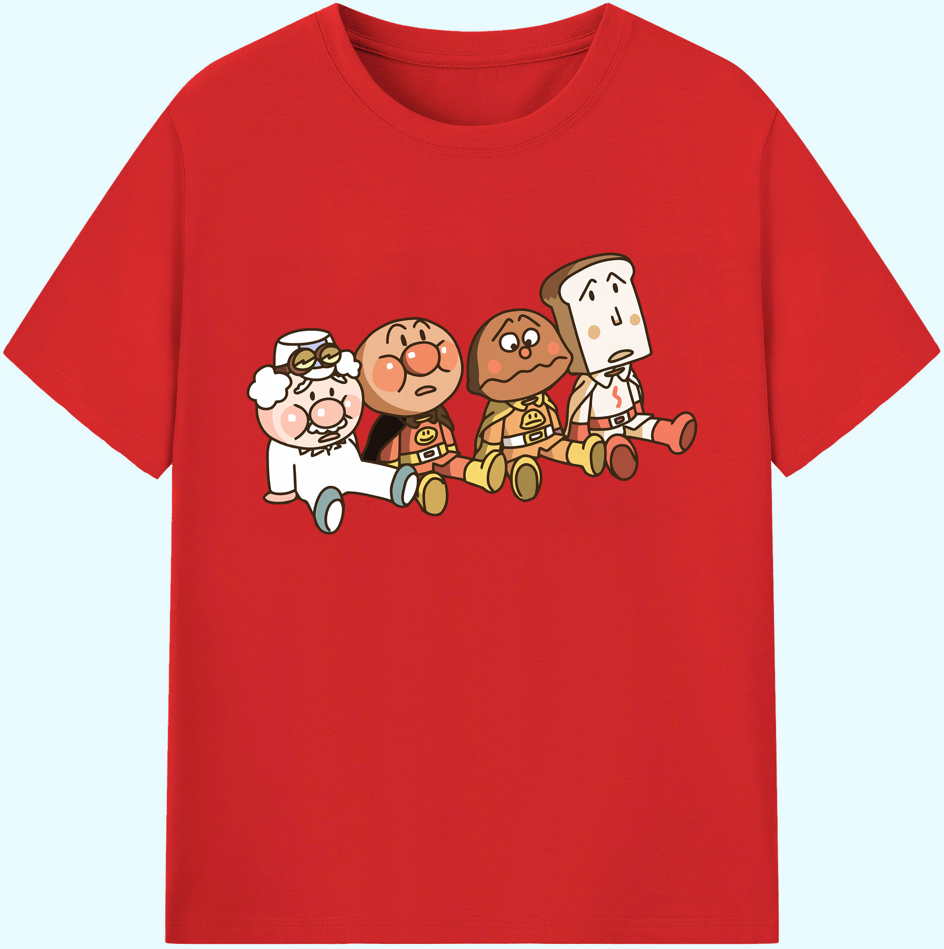 （画像用） アンパンマン Anpanman 綿100％ メンズ半袖Tシャツ｜肌触りやわらか＆通気性