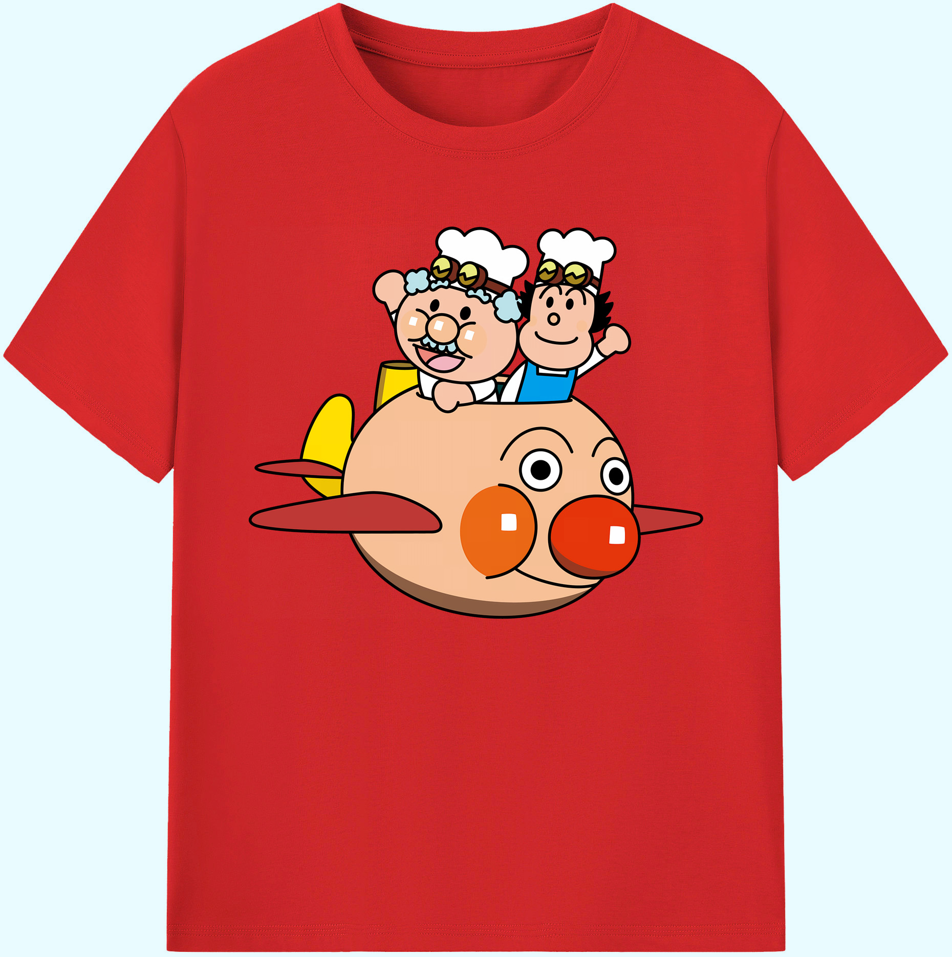 （画像用） アンパンマン Anpanman 綿100％ メンズ半袖Tシャツ｜肌触りやわらか＆通気性