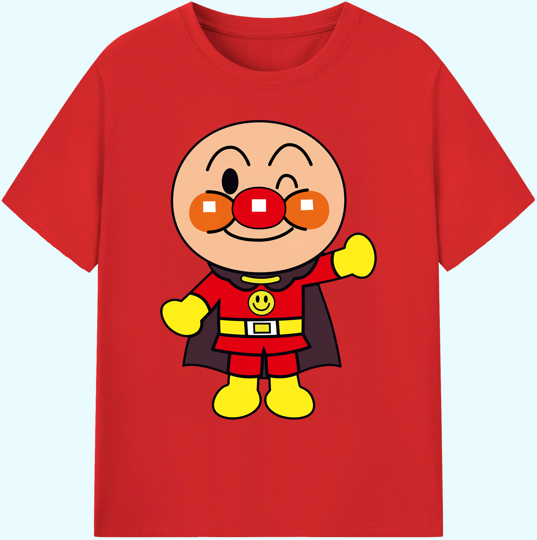 （画像用） アンパンマン Anpanman 綿100％ メンズ半袖Tシャツ｜肌触りやわらか＆通気性