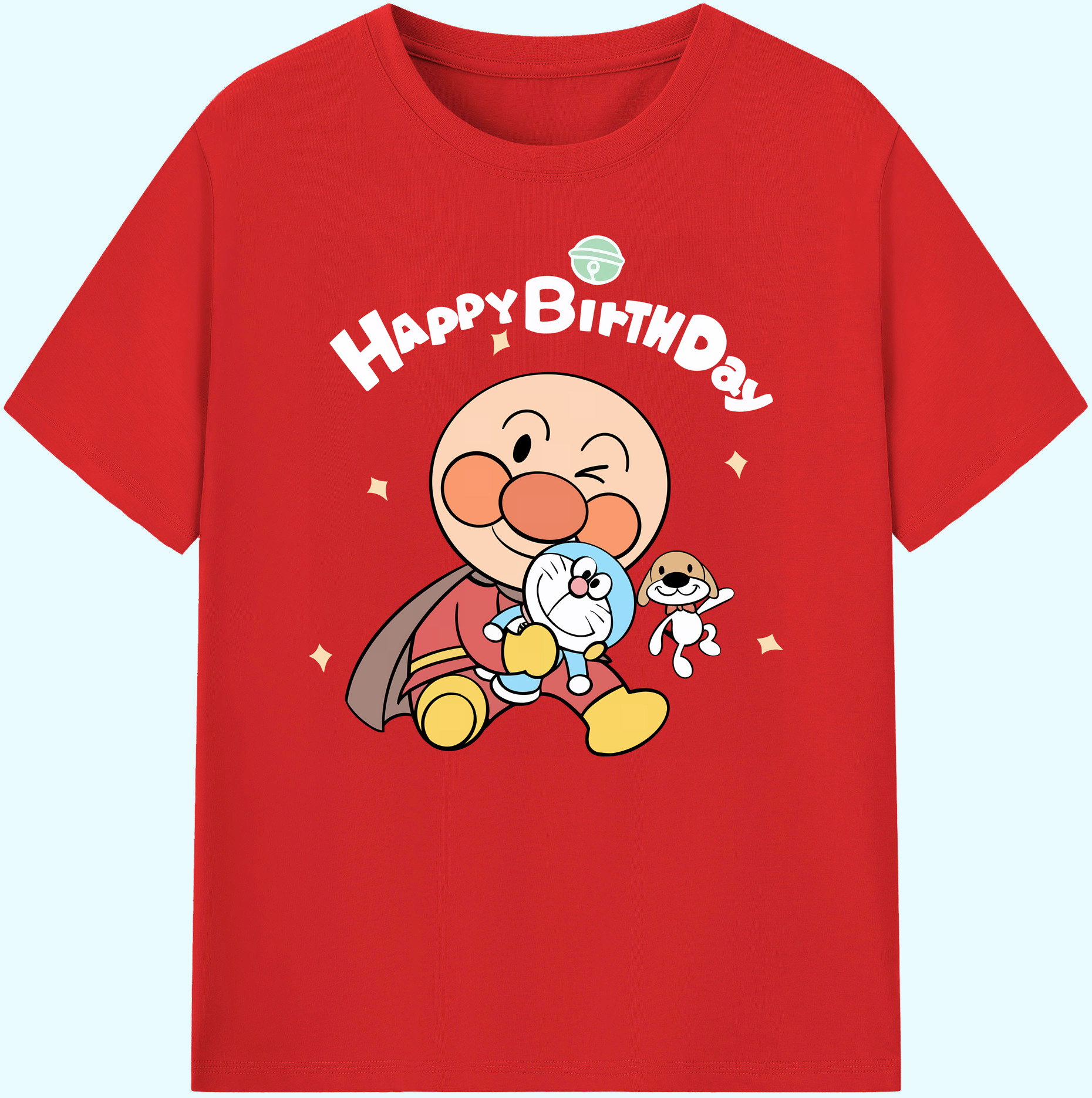 （画像用） アンパンマン Anpanman 綿100％ メンズ半袖Tシャツ｜肌触りやわらか＆通気性