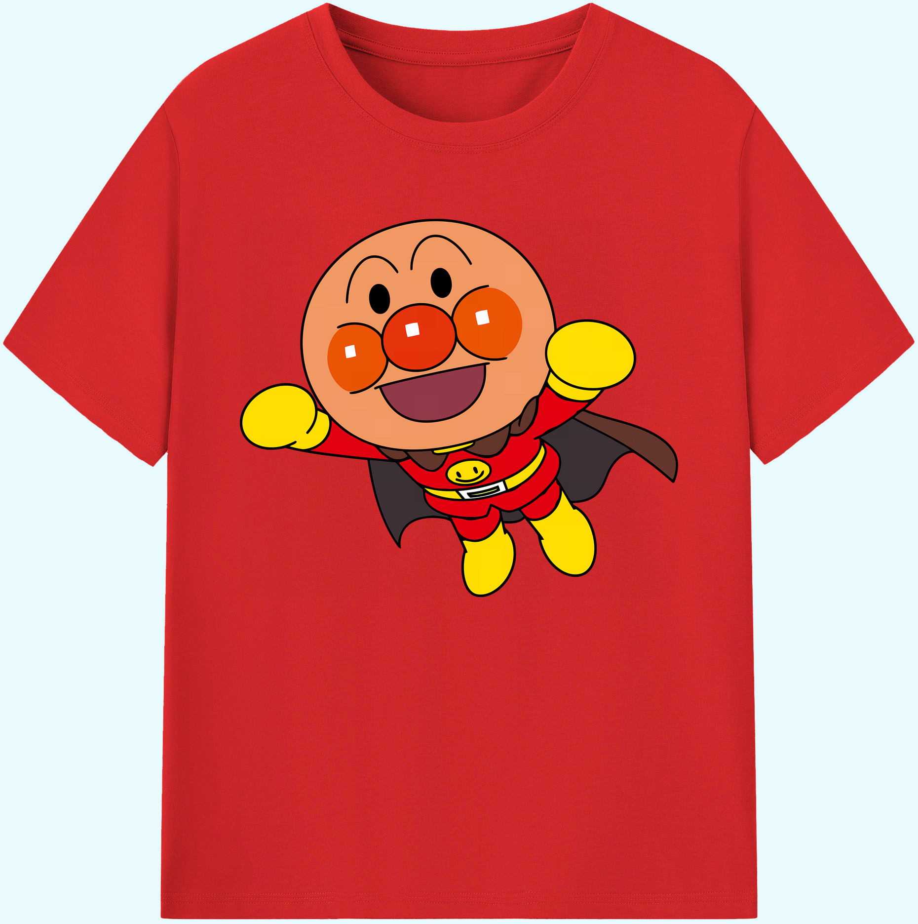 （画像用） アンパンマン Anpanman 綿100％ メンズ半袖Tシャツ｜肌触りやわらか＆通気性