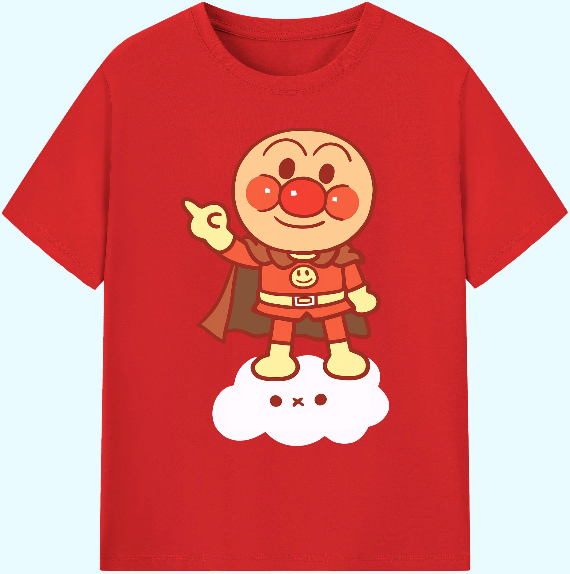 （画像用） アンパンマン Anpanman 綿100％ メンズ半袖Tシャツ｜肌触りやわらか＆通気性