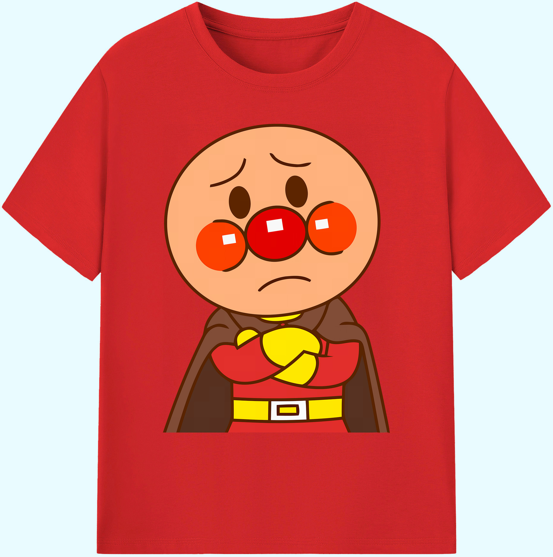（画像用） アンパンマン Anpanman 綿100％ メンズ半袖Tシャツ｜肌触りやわらか＆通気性