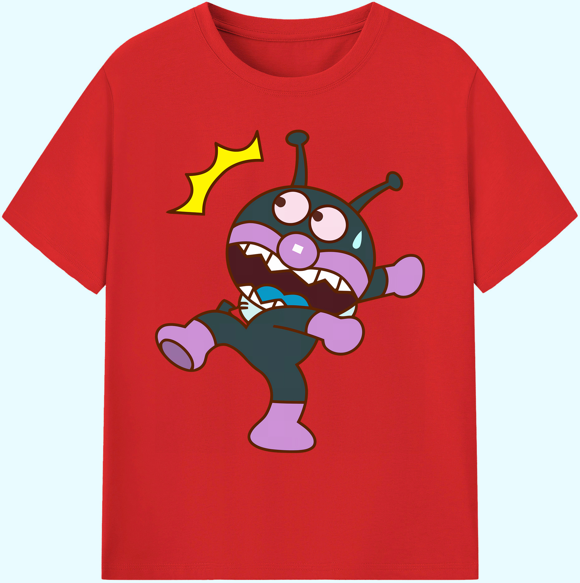 （画像用） アンパンマン Anpanman 綿100％ メンズ半袖Tシャツ｜肌触りやわらか＆通気性