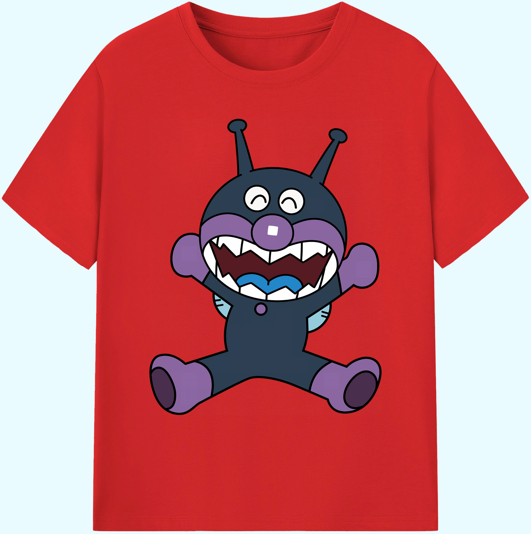 （画像用） アンパンマン Anpanman 綿100％ メンズ半袖Tシャツ｜肌触りやわらか＆通気性