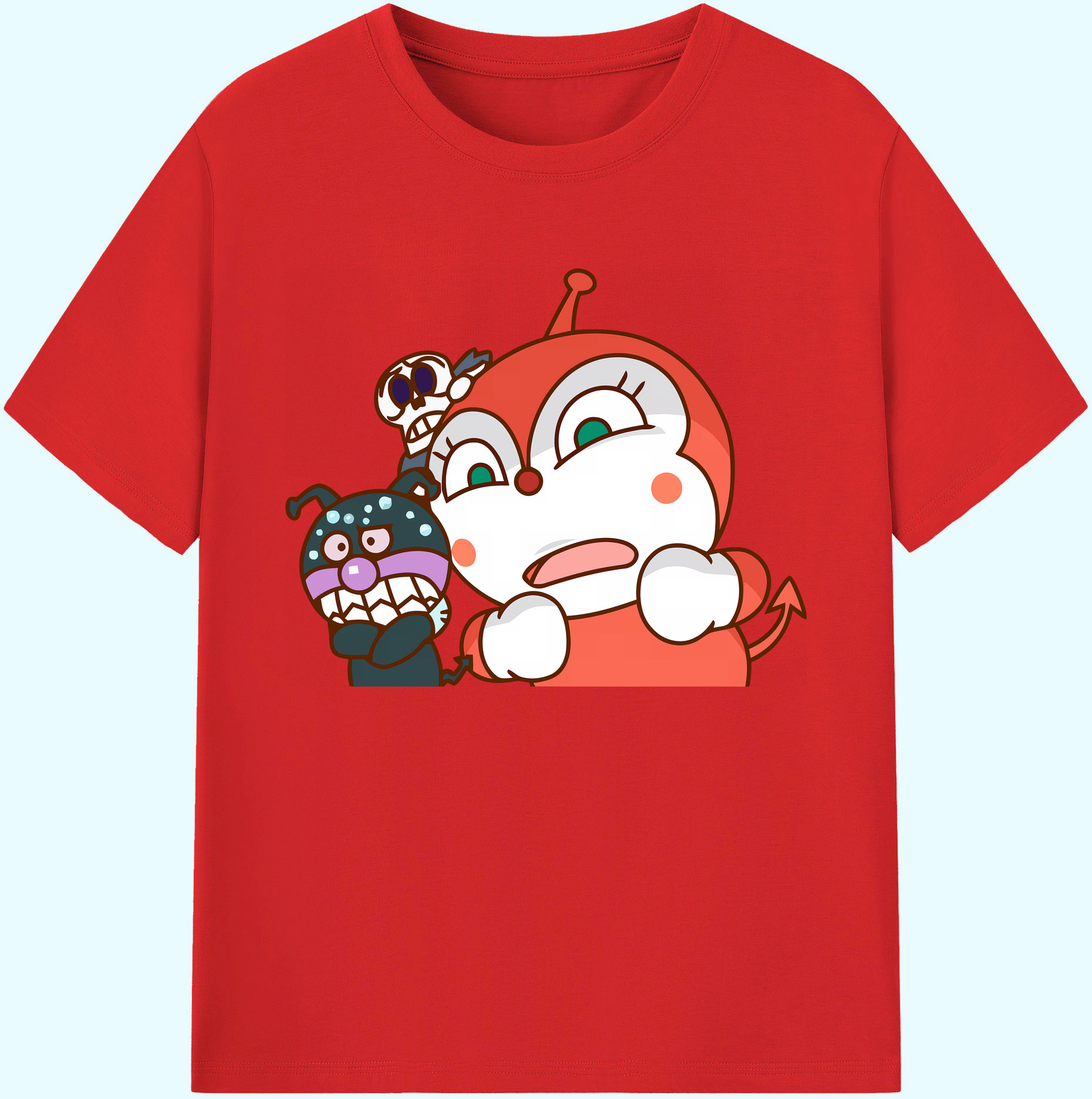 （画像用） アンパンマン Anpanman 綿100％ メンズ半袖Tシャツ｜肌触りやわらか＆通気性