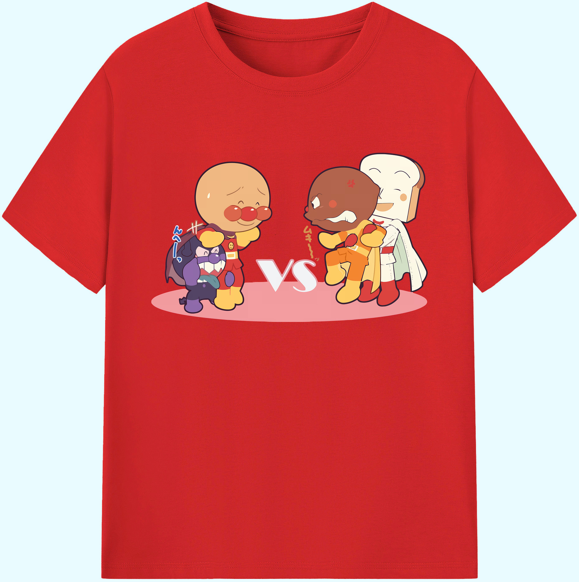 （画像用） アンパンマン Anpanman 綿100％ メンズ半袖Tシャツ｜肌触りやわらか＆通気性