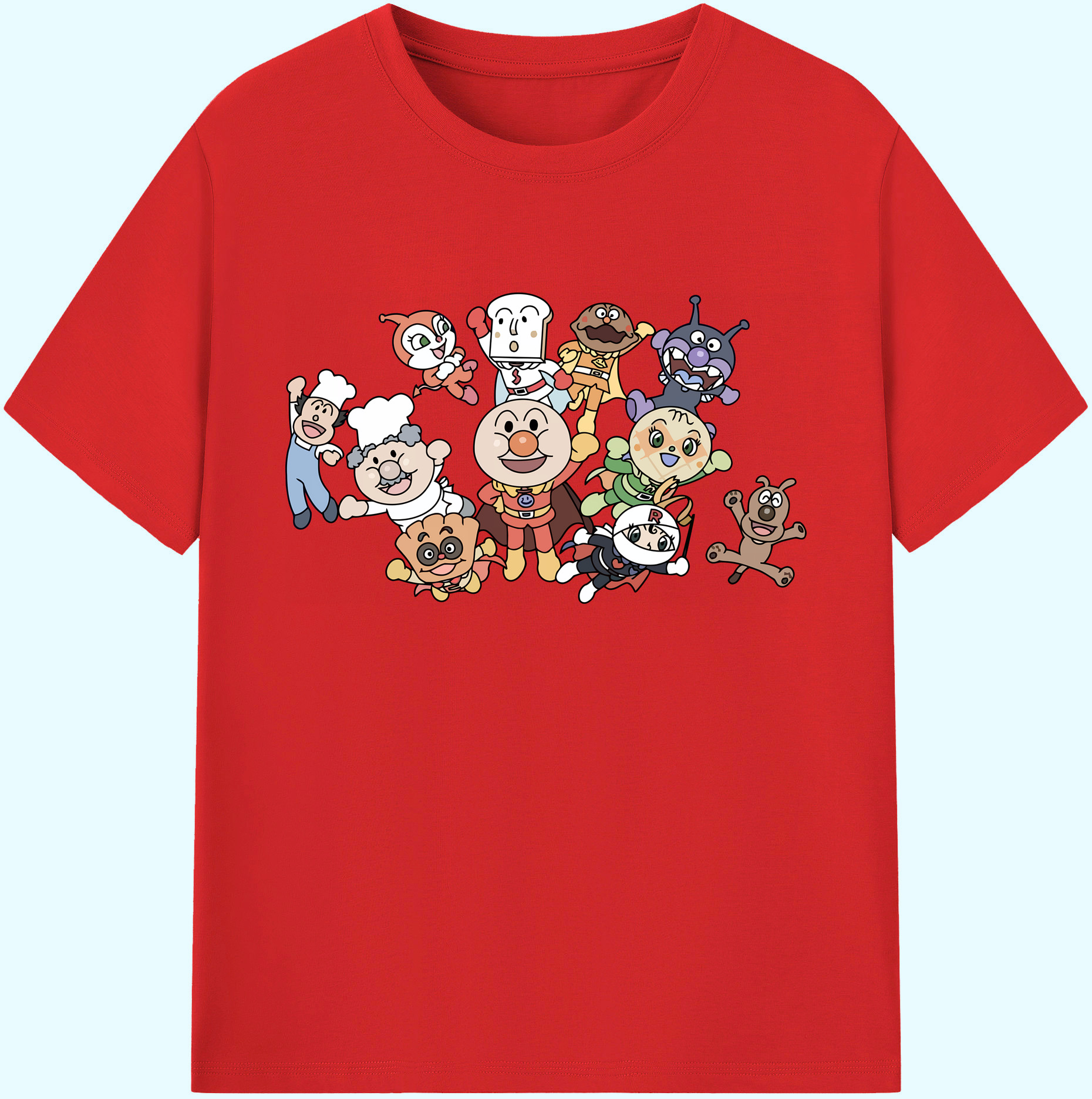（画像用） アンパンマン Anpanman 綿100％ メンズ半袖Tシャツ｜肌触りやわらか＆通気性