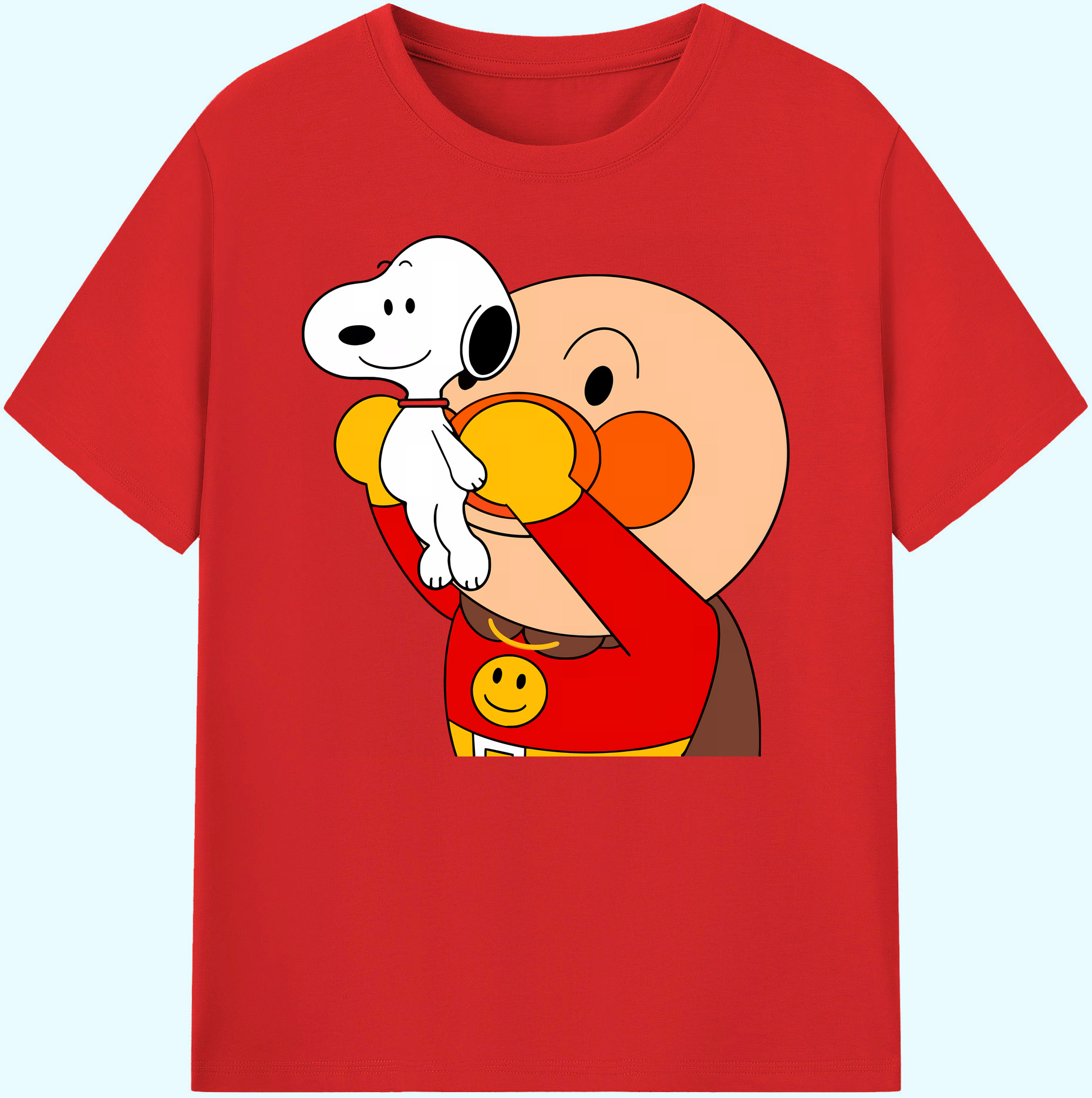 （画像用） アンパンマン Anpanman 綿100％ メンズ半袖Tシャツ｜肌触りやわらか＆通気性