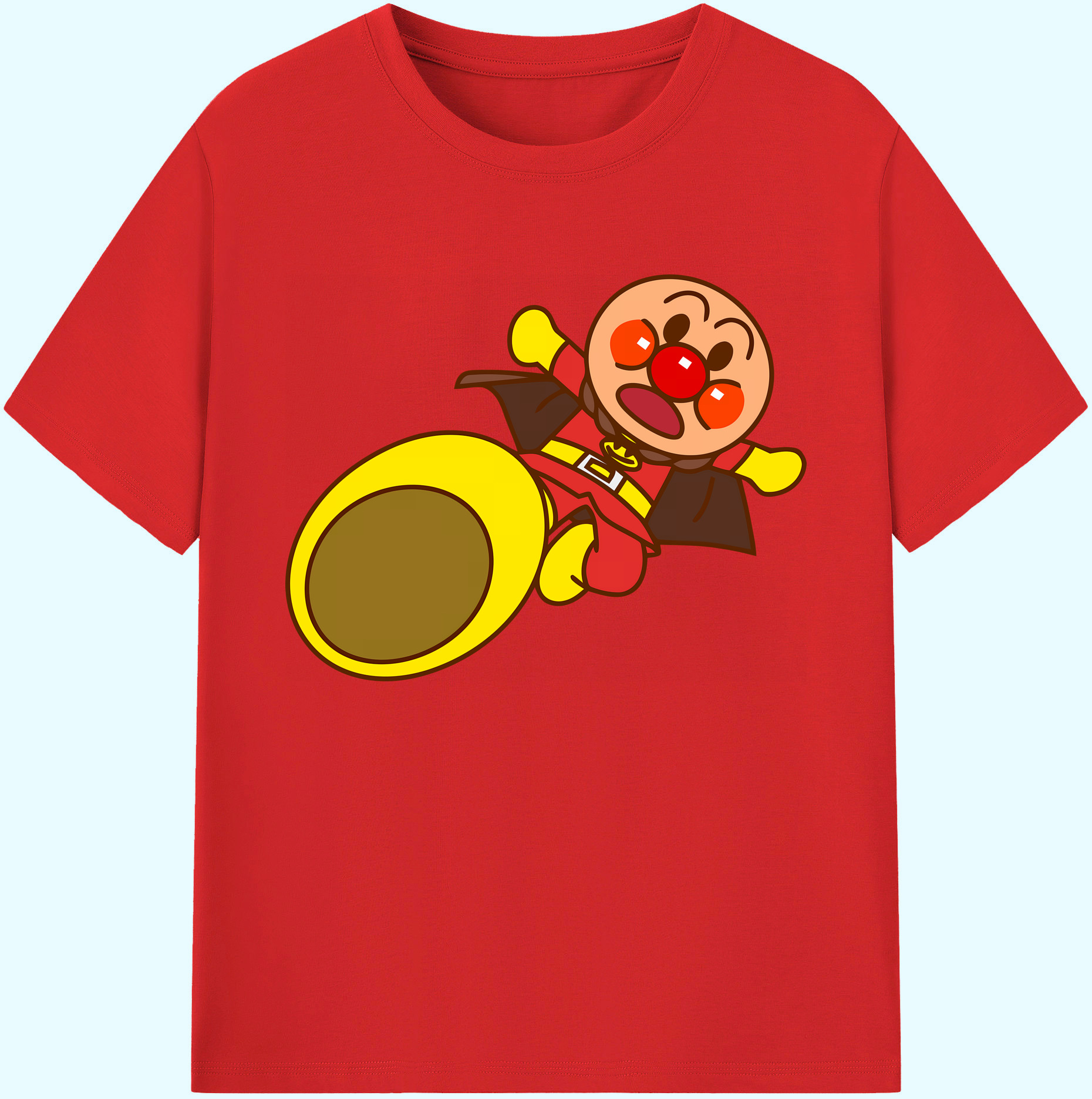 （画像用） アンパンマン Anpanman 綿100％ メンズ半袖Tシャツ｜肌触りやわらか＆通気性
