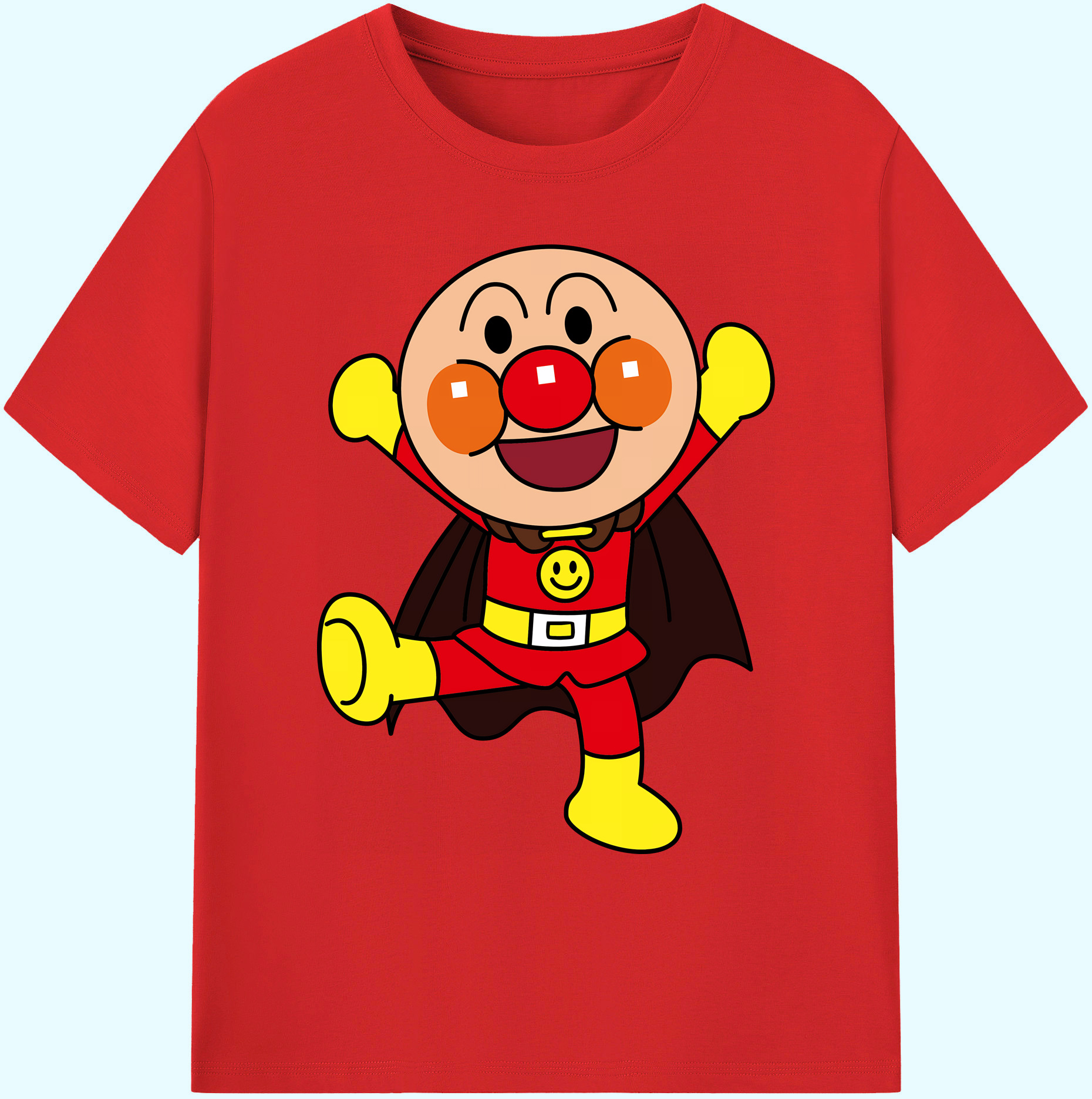 （画像用） アンパンマン Anpanman 綿100％ メンズ半袖Tシャツ｜肌触りやわらか＆通気性