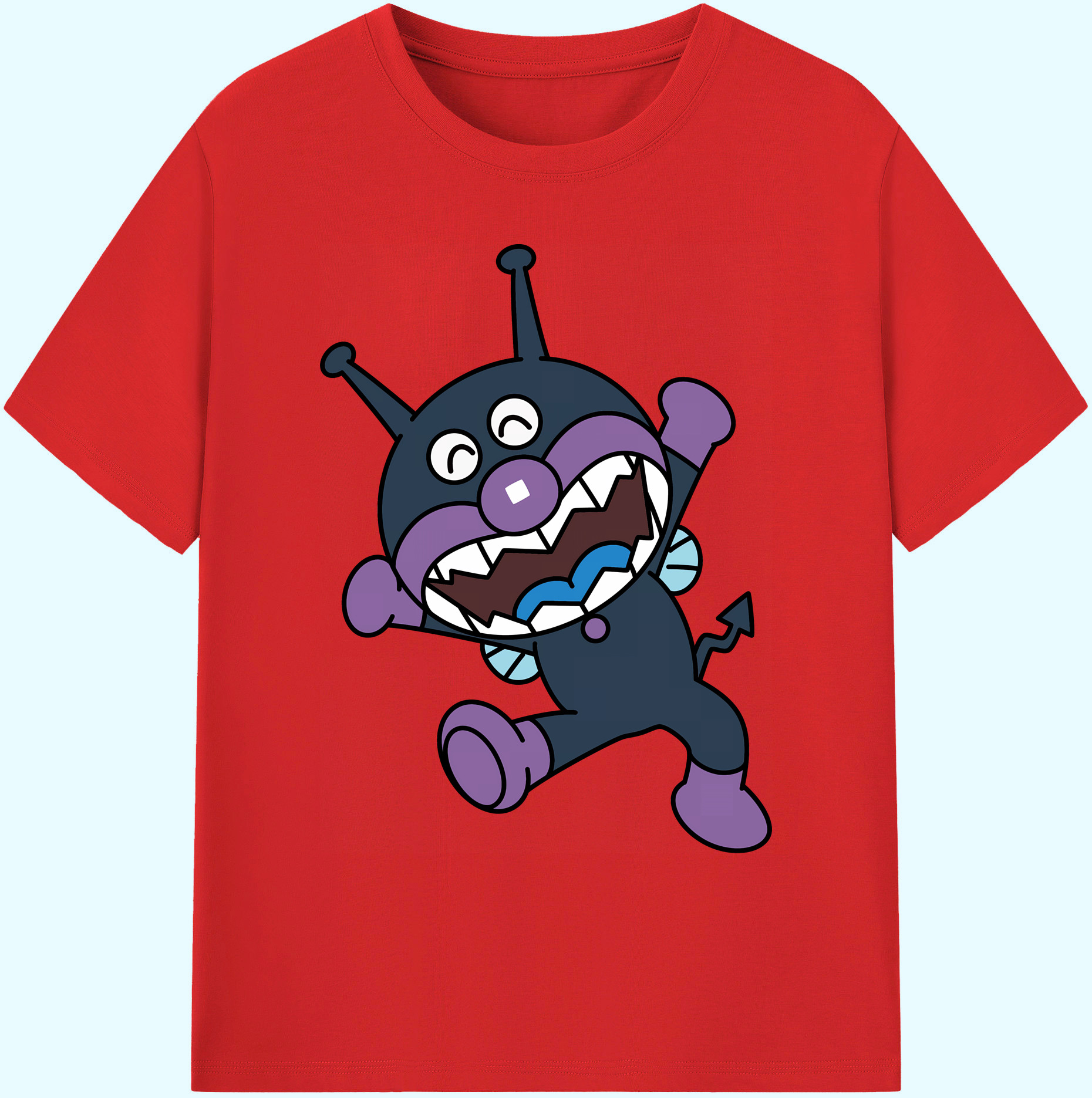 （画像用） アンパンマン Anpanman 綿100％ メンズ半袖Tシャツ｜肌触りやわらか＆通気性