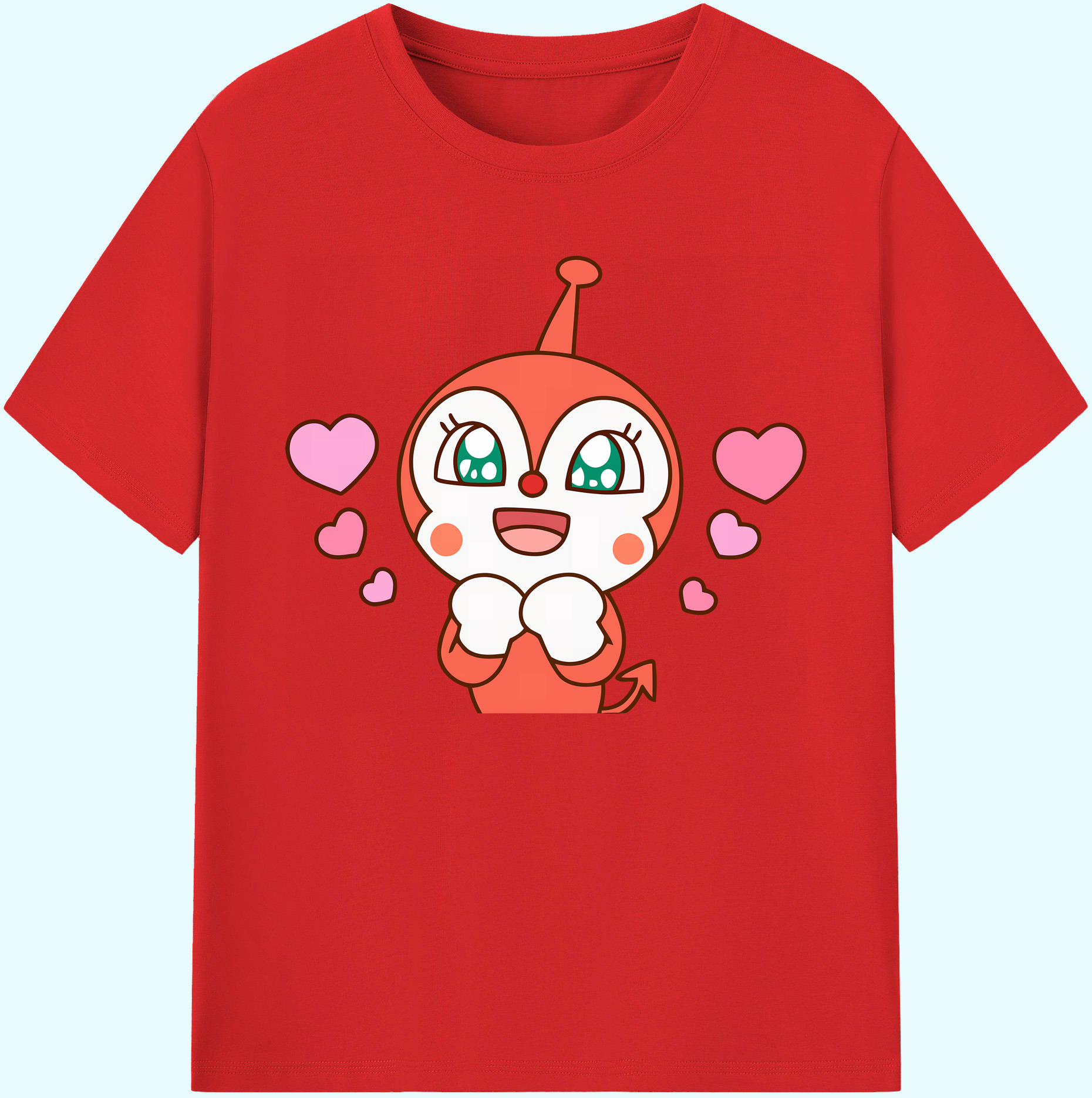 （画像用） アンパンマン Anpanman 綿100％ メンズ半袖Tシャツ｜肌触りやわらか＆通気性