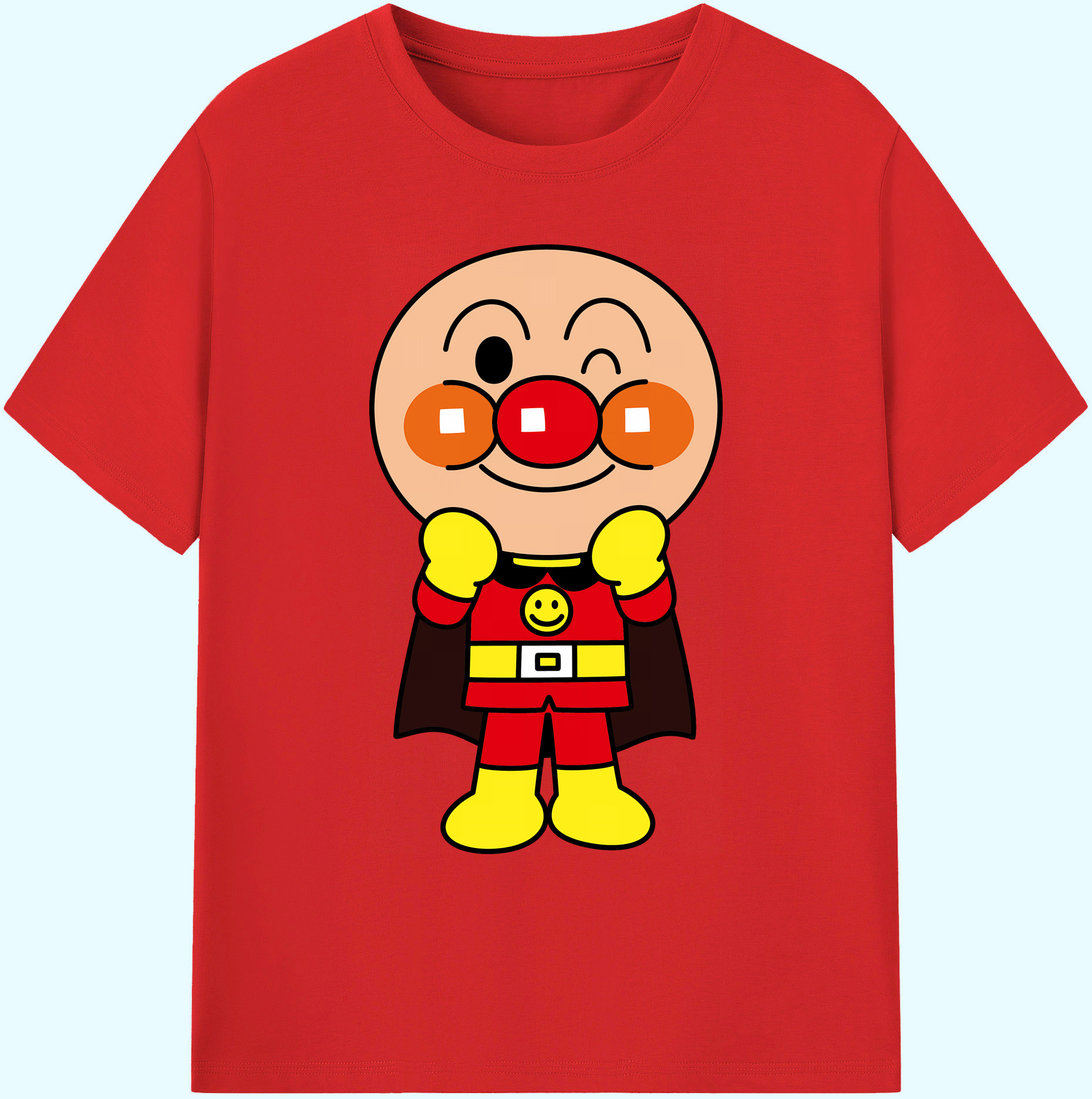 （画像用） アンパンマン Anpanman 綿100％ メンズ半袖Tシャツ｜肌触りやわらか＆通気性