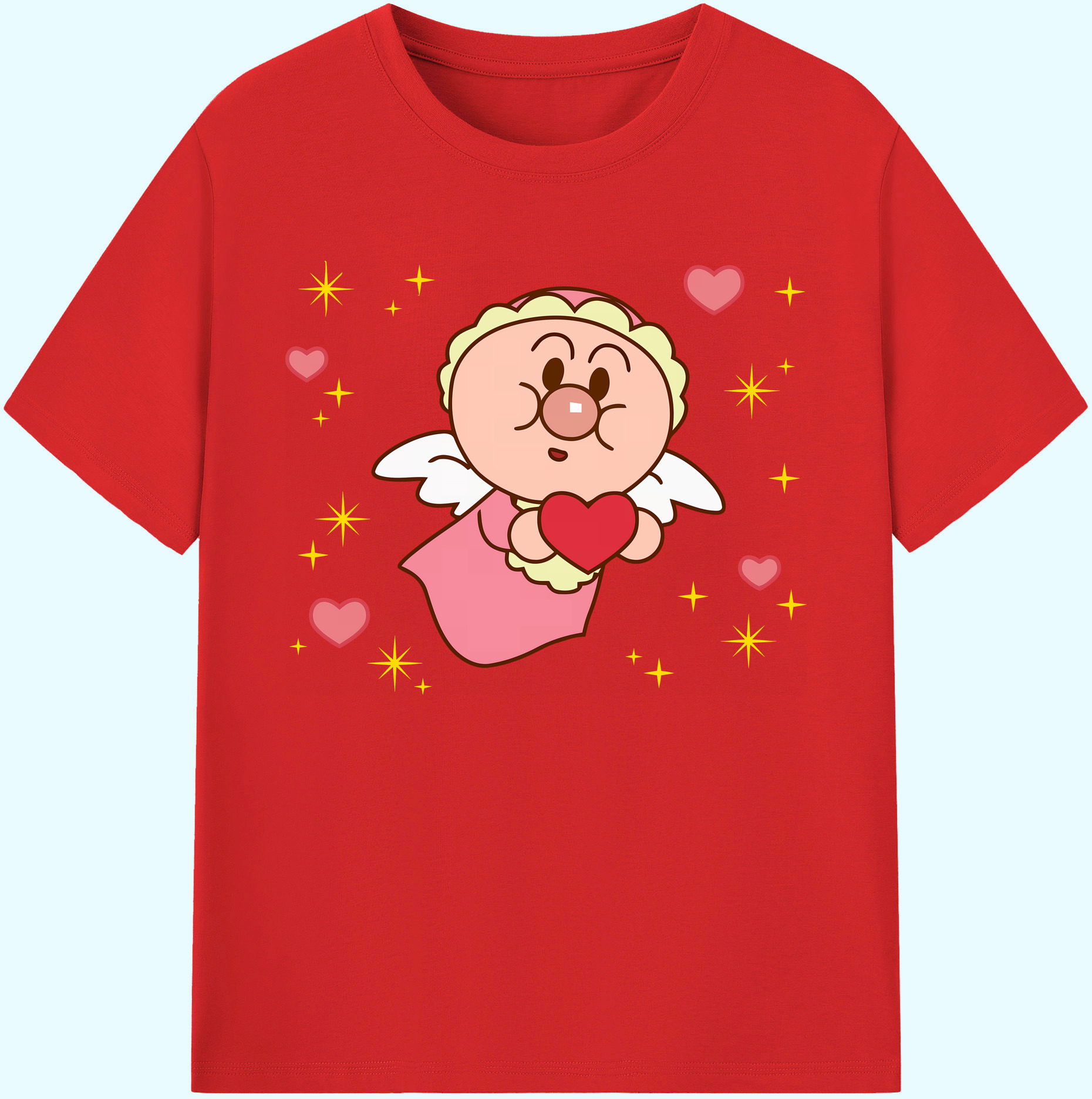 （画像用） アンパンマン Anpanman 綿100％ メンズ半袖Tシャツ｜肌触りやわらか＆通気性