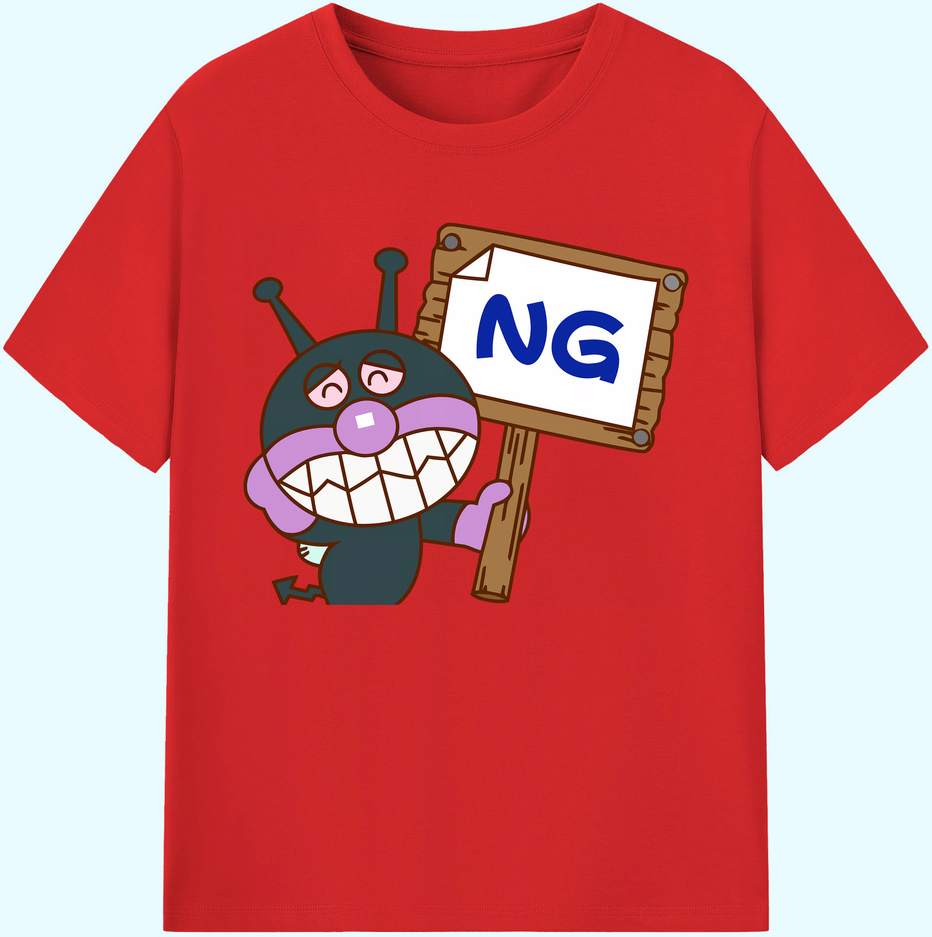 （画像用） アンパンマン Anpanman 綿100％ メンズ半袖Tシャツ｜肌触りやわらか＆通気性
