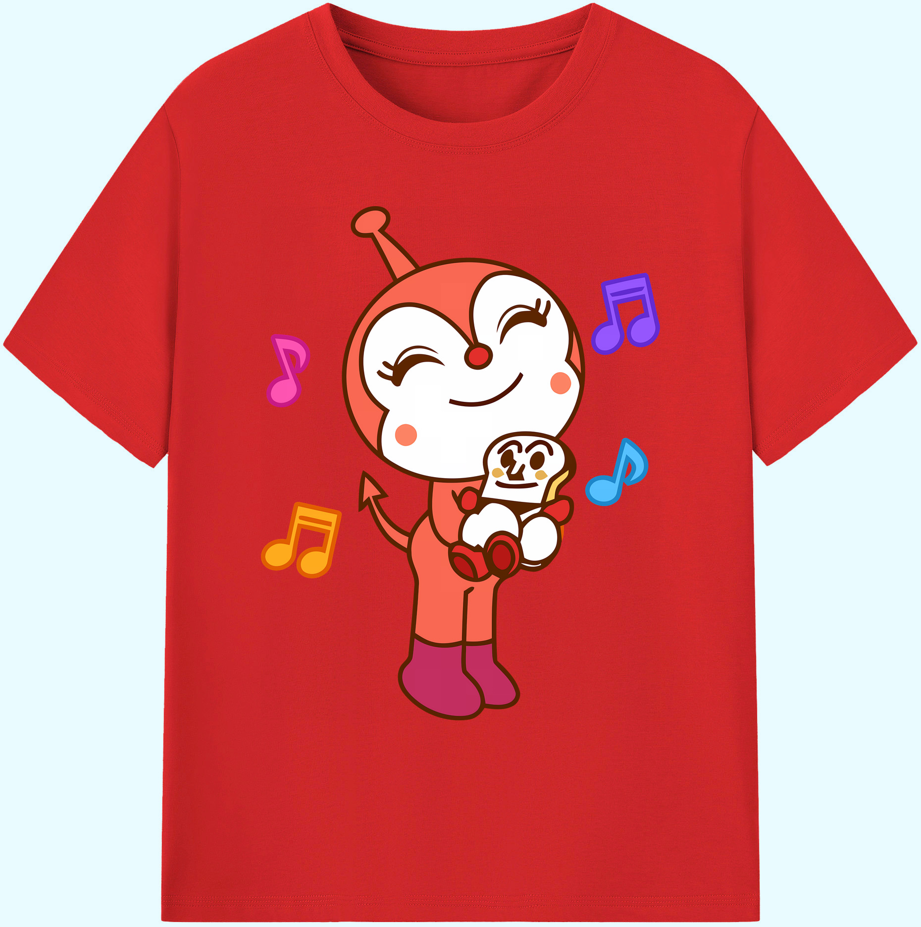 （画像用） アンパンマン Anpanman 綿100％ メンズ半袖Tシャツ｜肌触りやわらか＆通気性
