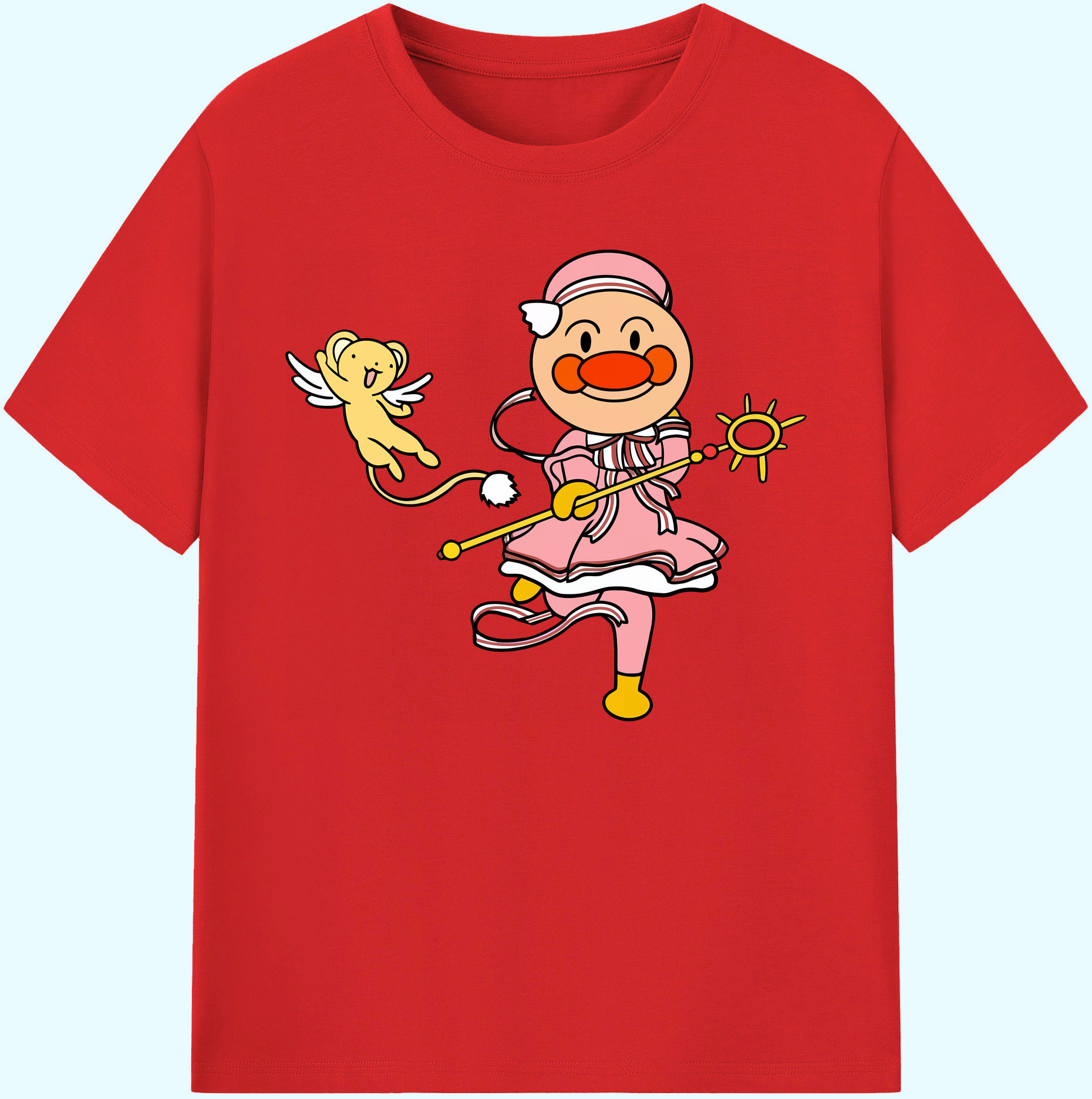 （画像用） アンパンマン Anpanman 綿100％ メンズ半袖Tシャツ｜肌触りやわらか＆通気性