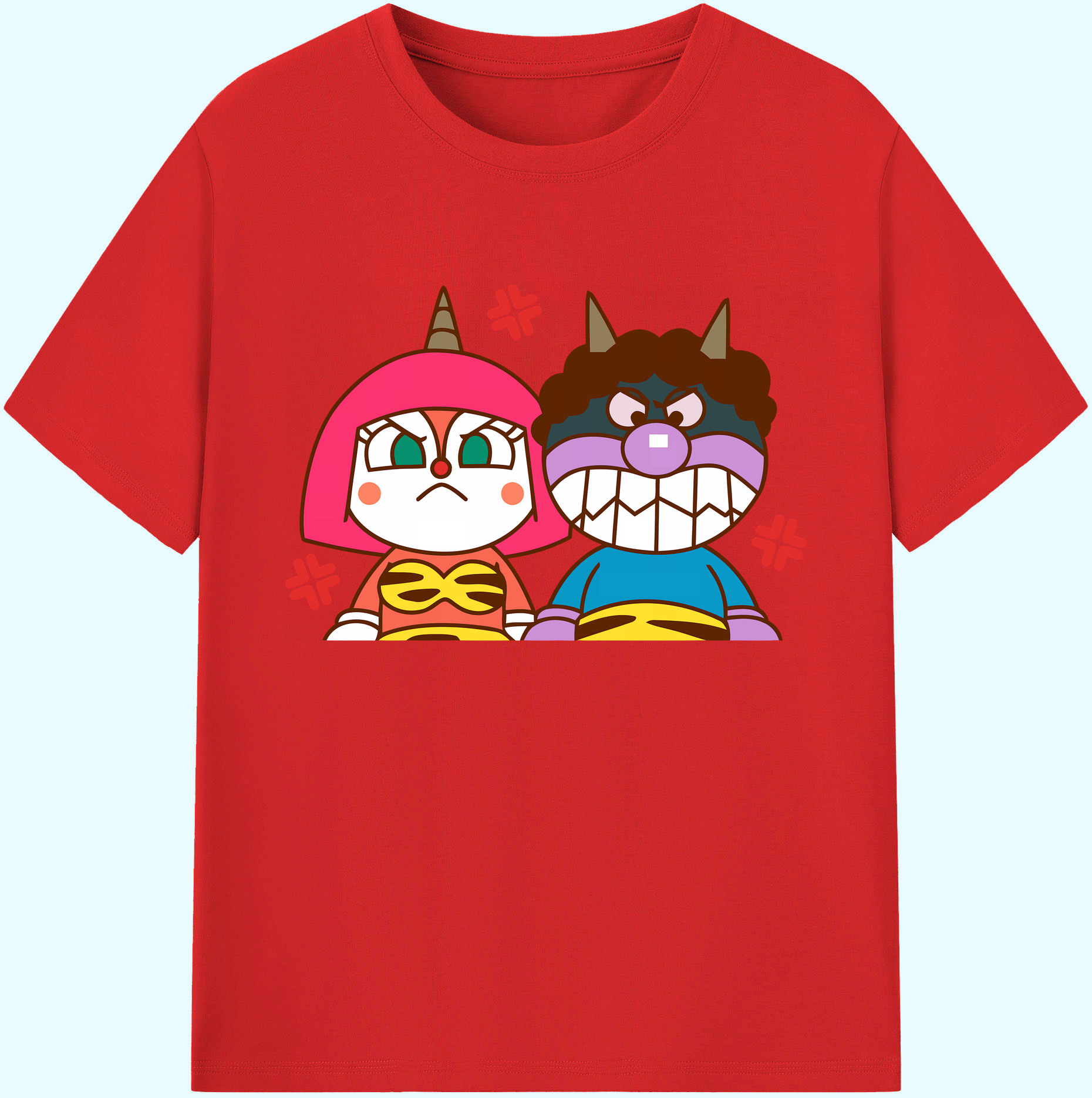 （画像用） アンパンマン Anpanman 綿100％ メンズ半袖Tシャツ｜肌触りやわらか＆通気性