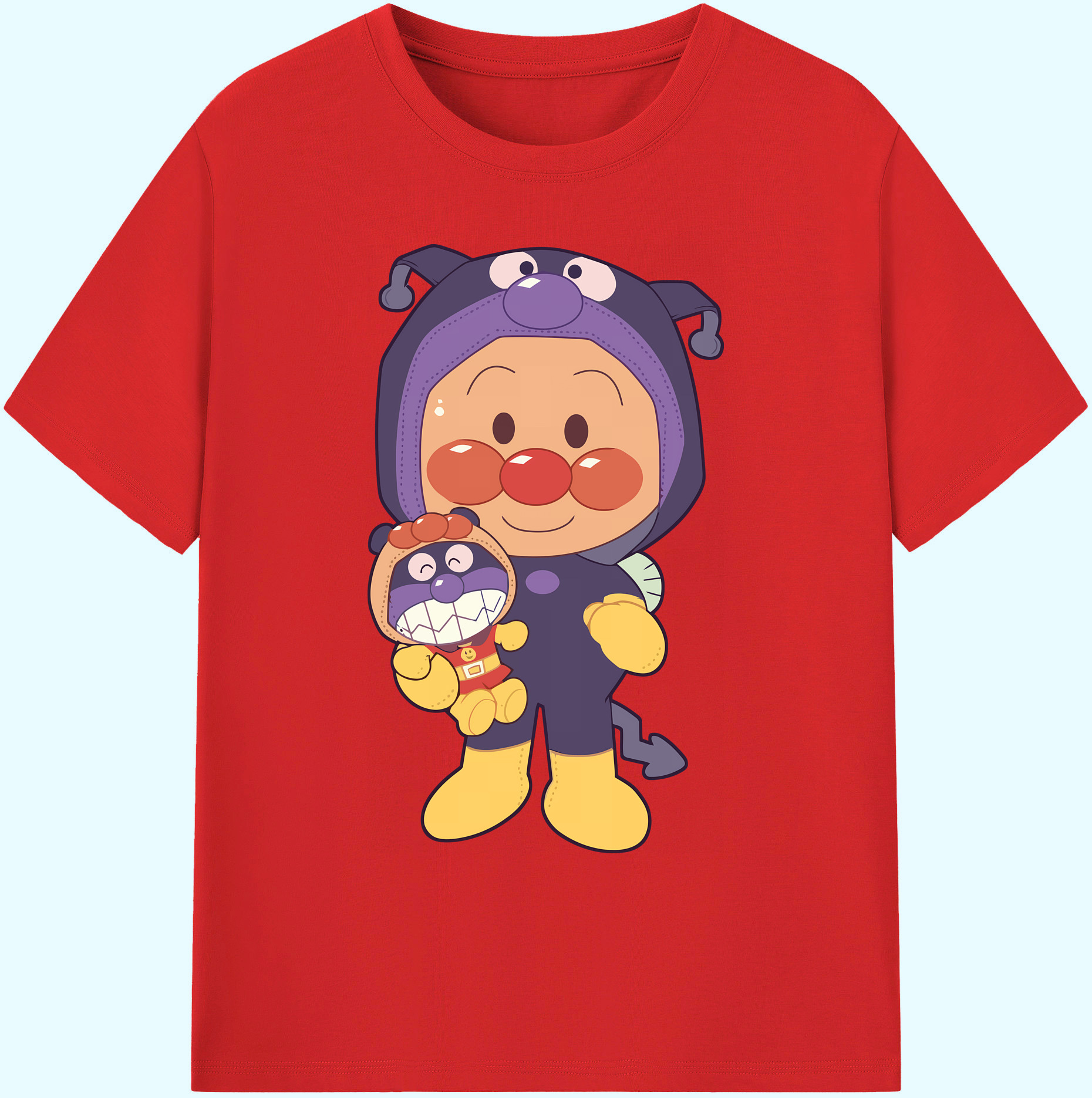 （画像用） アンパンマン Anpanman 綿100％ メンズ半袖Tシャツ｜肌触りやわらか＆通気性