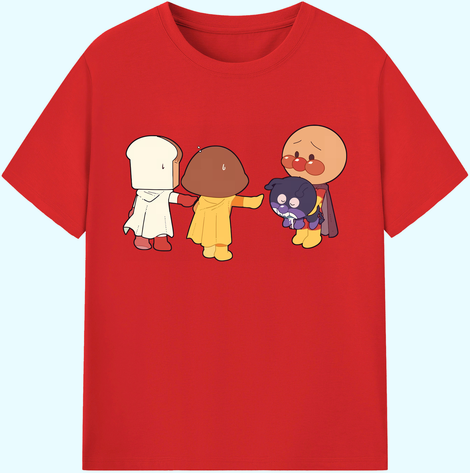 （画像用） アンパンマン Anpanman 綿100％ メンズ半袖Tシャツ｜肌触りやわらか＆通気性