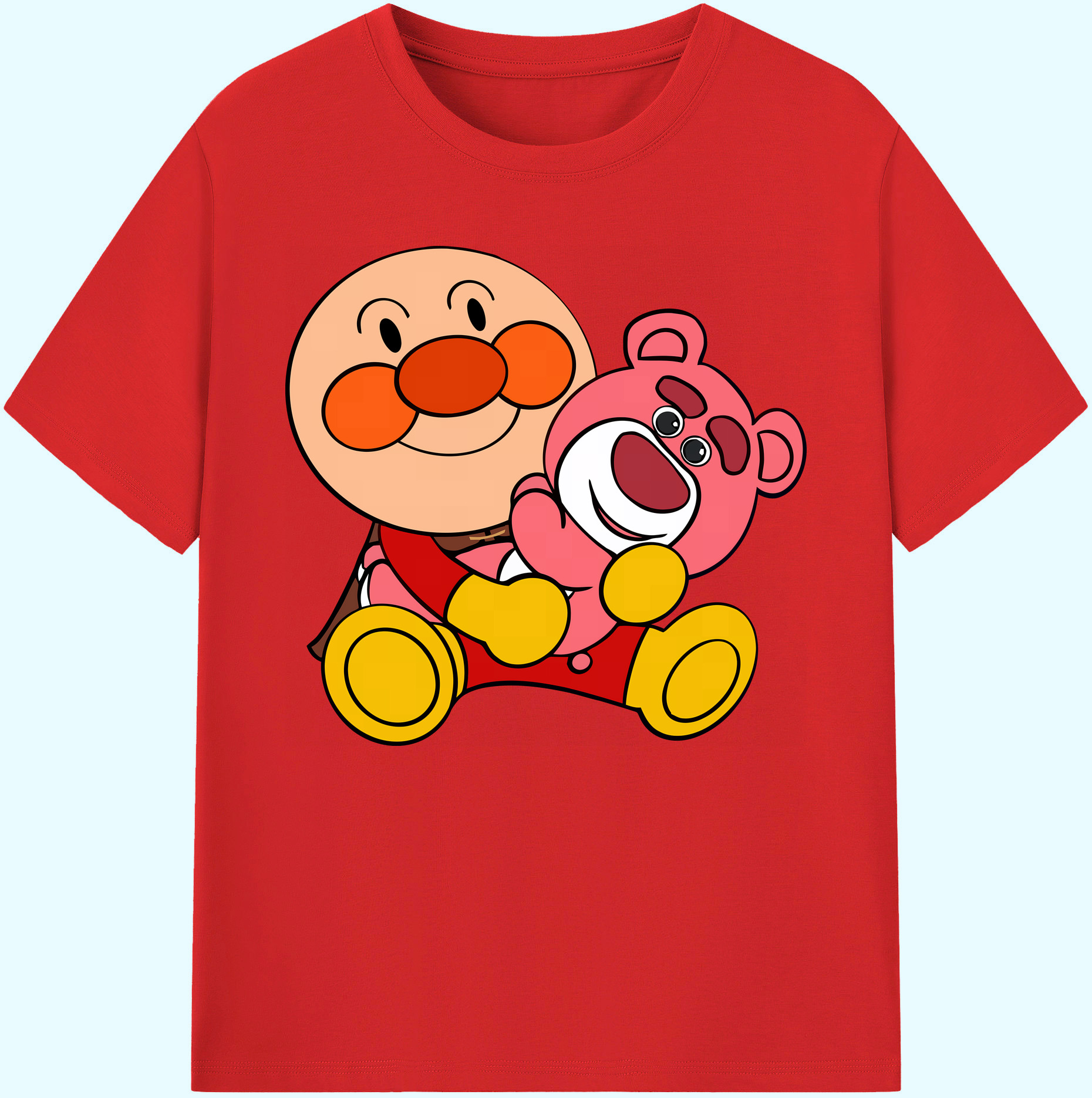 （画像用） アンパンマン Anpanman 綿100％ メンズ半袖Tシャツ｜肌触りやわらか＆通気性