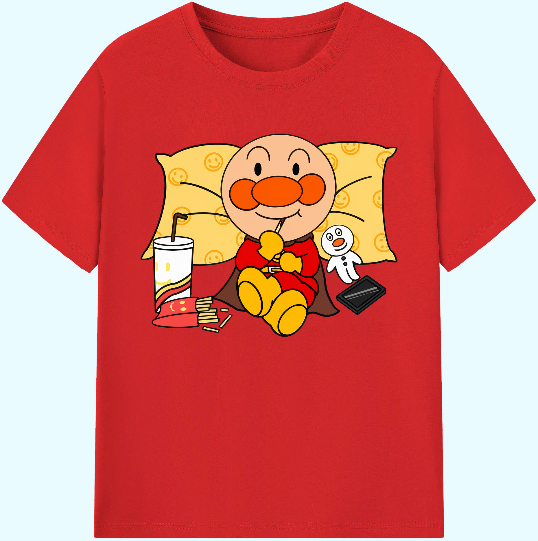 （画像用） アンパンマン Anpanman 綿100％ メンズ半袖Tシャツ｜肌触りやわらか＆通気性
