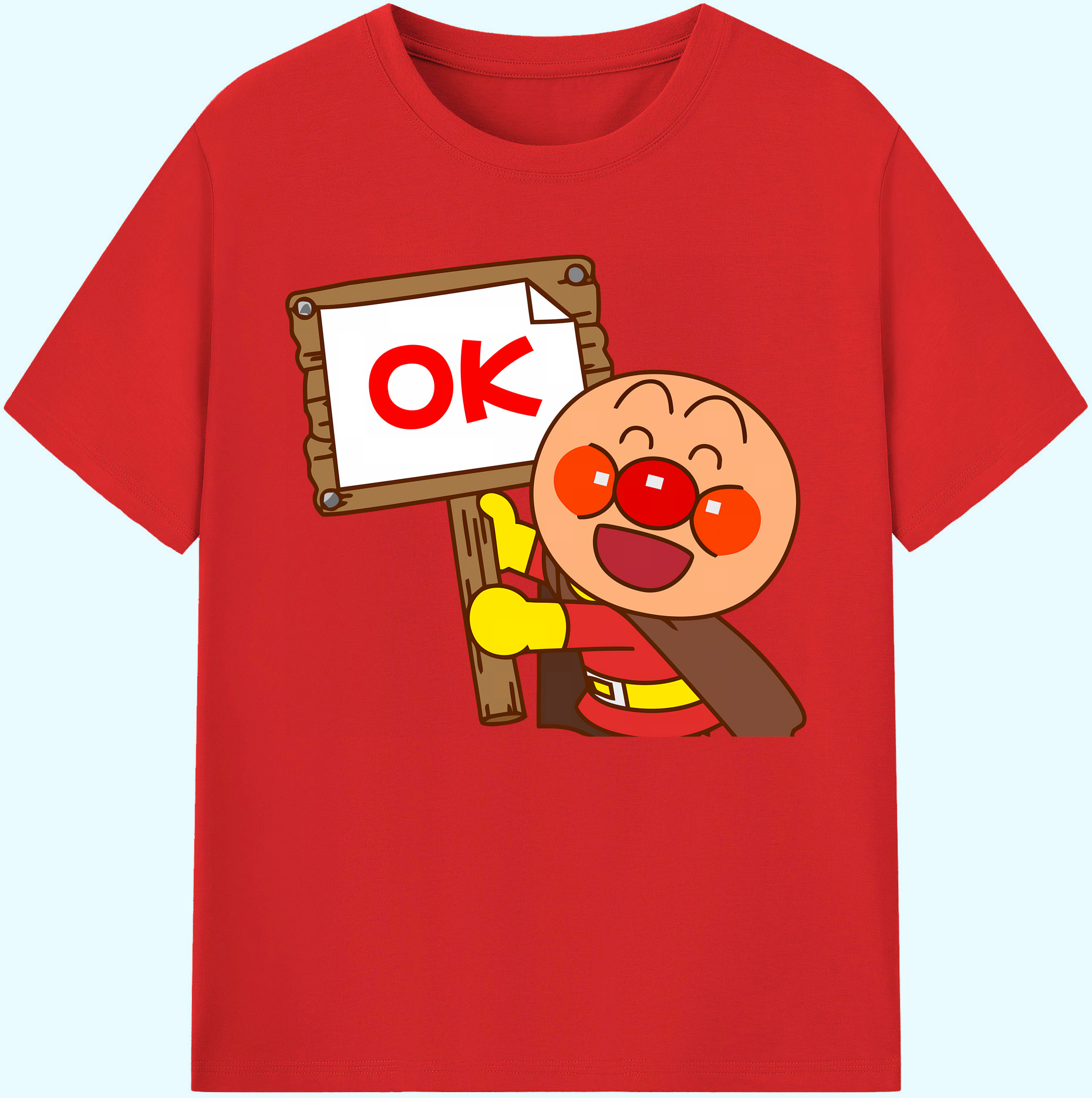 （画像用） アンパンマン Anpanman 綿100％ メンズ半袖Tシャツ｜肌触りやわらか＆通気性