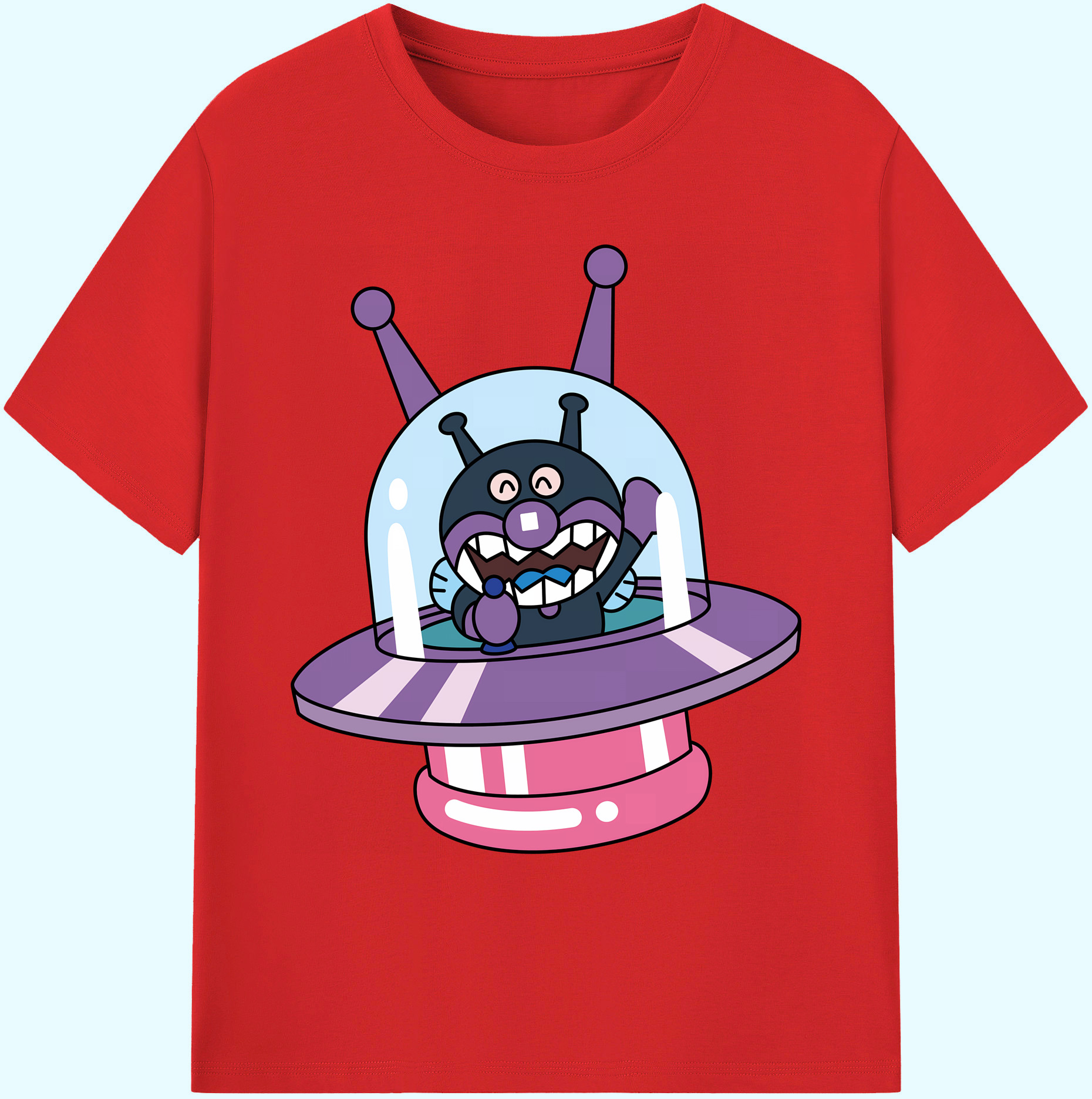 （画像用） アンパンマン Anpanman 綿100％ メンズ半袖Tシャツ｜肌触りやわらか＆通気性