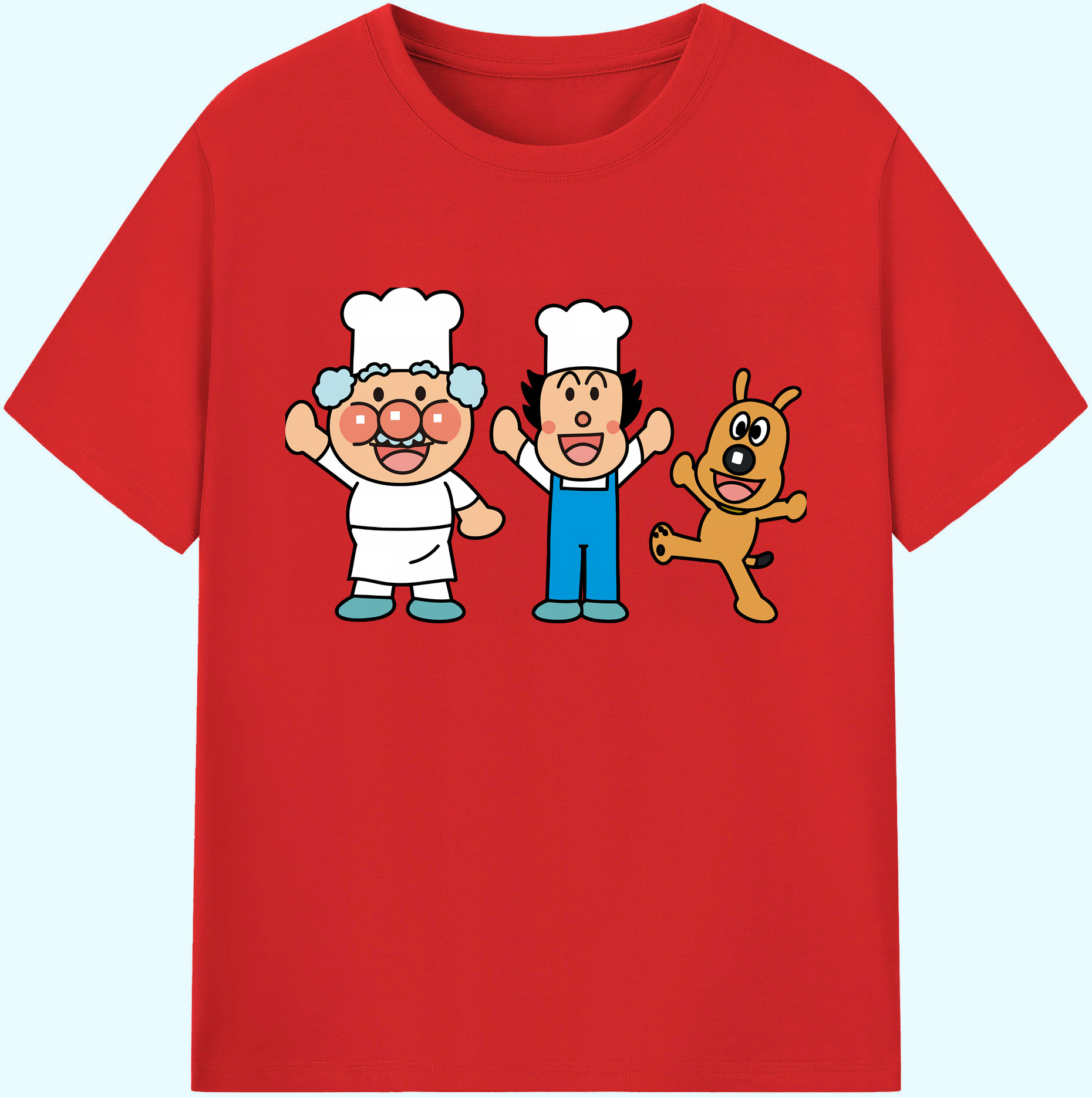 （画像用） アンパンマン Anpanman 綿100％ メンズ半袖Tシャツ｜肌触りやわらか＆通気性