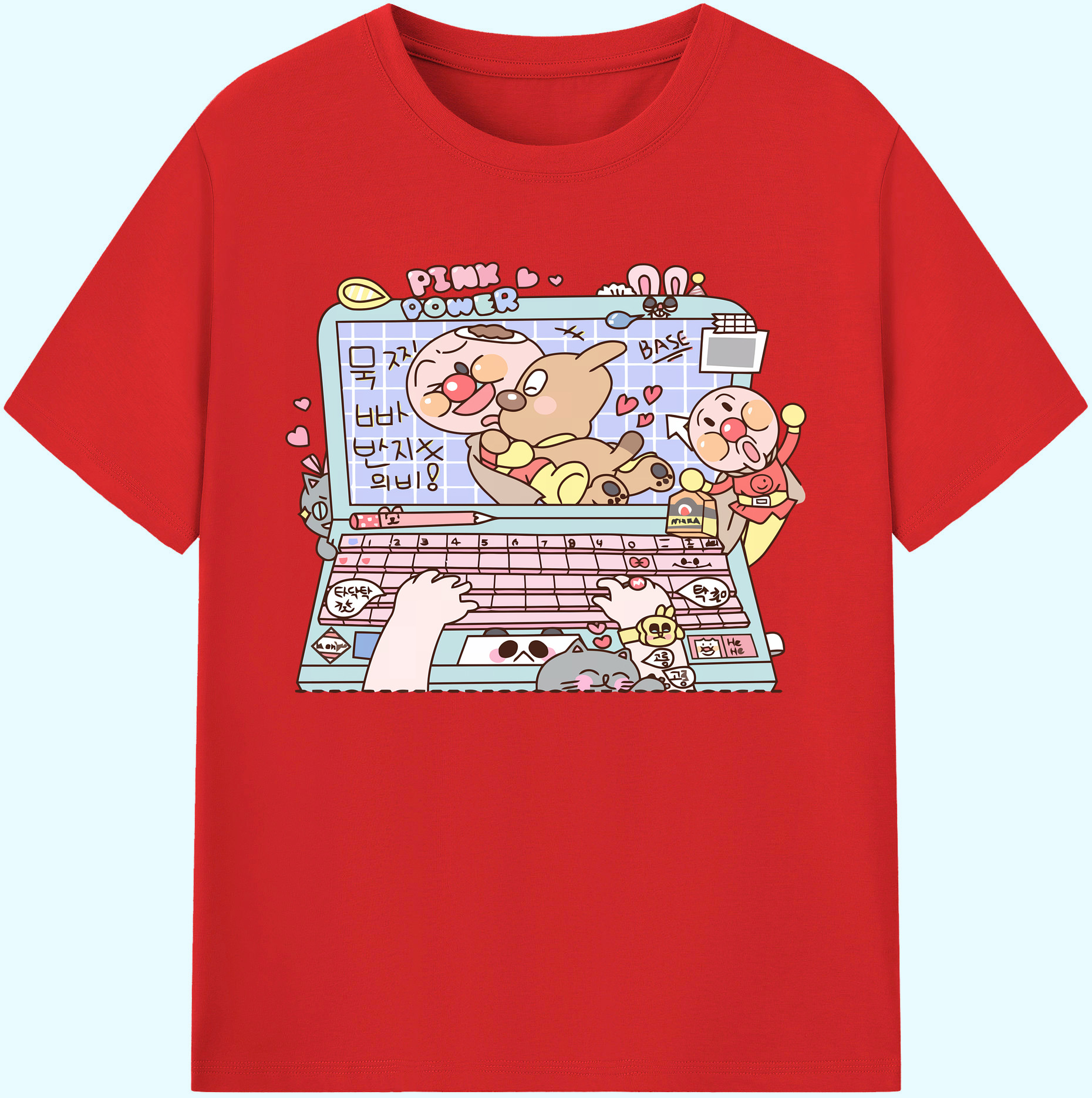 （画像用） アンパンマン Anpanman 綿100％ メンズ半袖Tシャツ｜肌触りやわらか＆通気性
