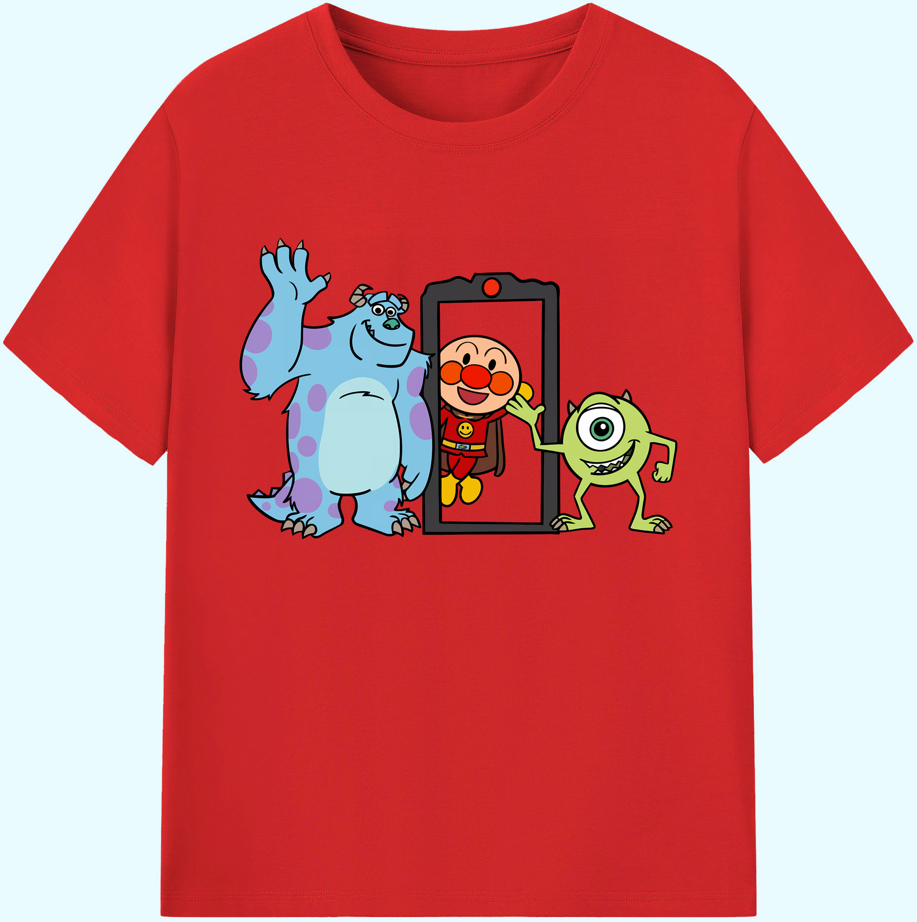 （画像用） アンパンマン Anpanman 綿100％ メンズ半袖Tシャツ｜肌触りやわらか＆通気性