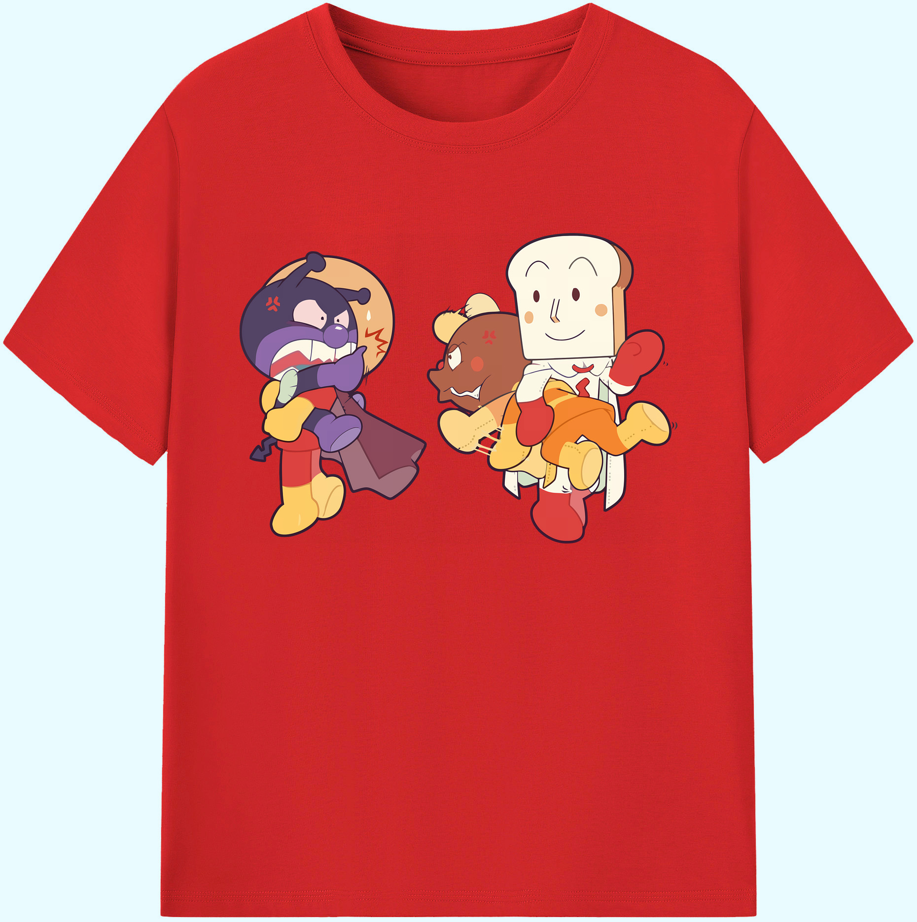 （画像用） アンパンマン Anpanman 綿100％ メンズ半袖Tシャツ｜肌触りやわらか＆通気性