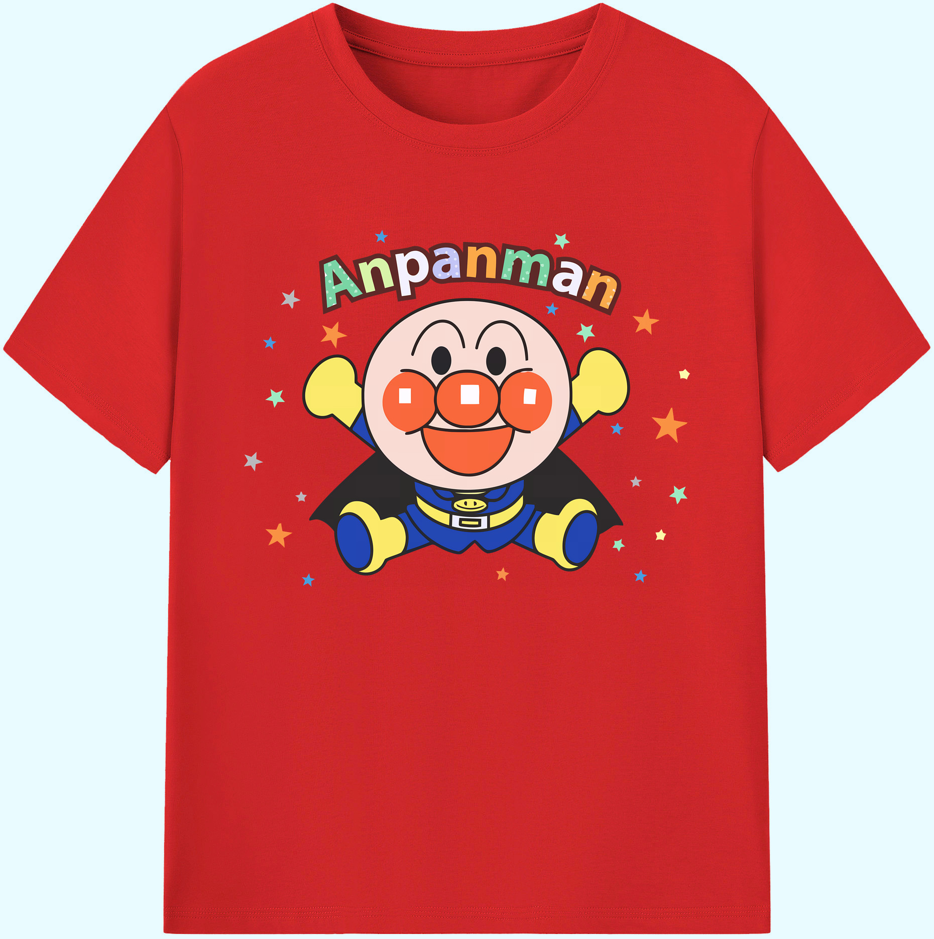 （画像用） アンパンマン Anpanman 綿100％ メンズ半袖Tシャツ｜肌触りやわらか＆通気性