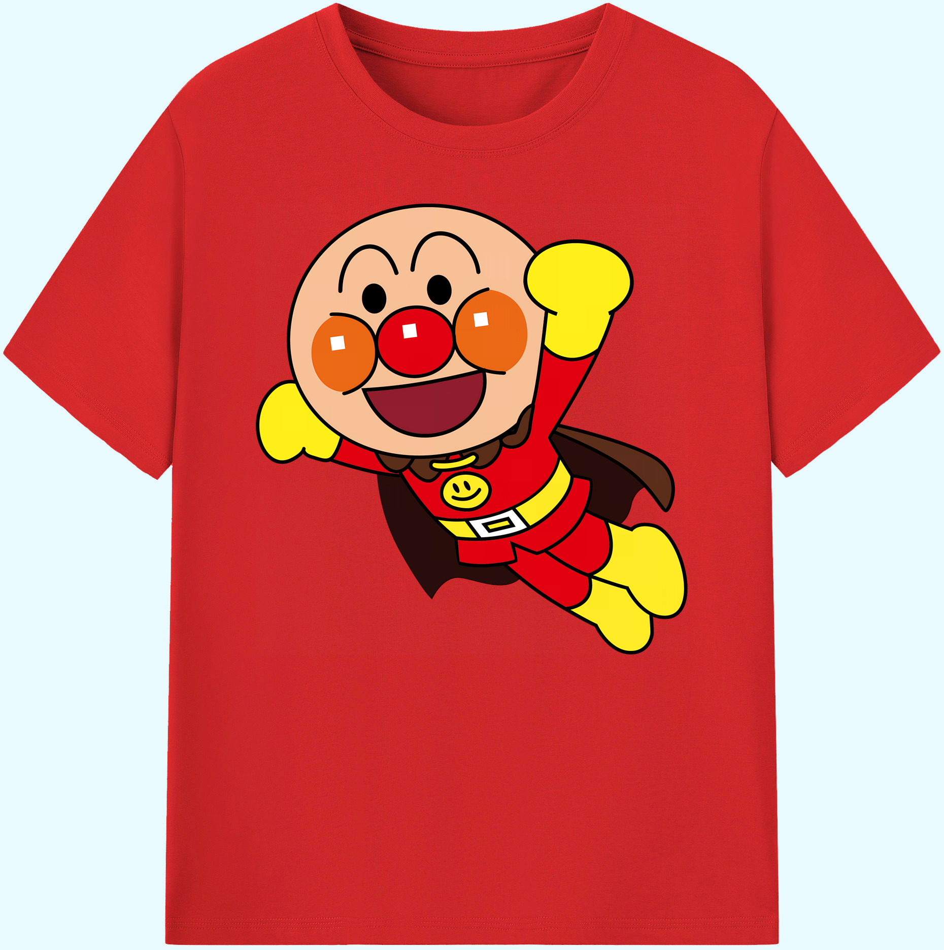 （画像用） アンパンマン Anpanman 綿100％ メンズ半袖Tシャツ｜肌触りやわらか＆通気性
