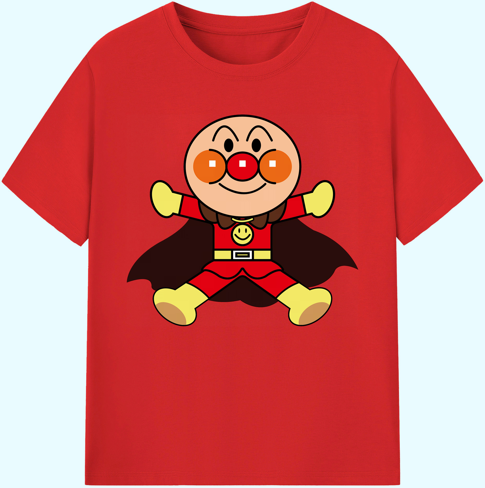 （画像用） アンパンマン Anpanman 綿100％ メンズ半袖Tシャツ｜肌触りやわらか＆通気性