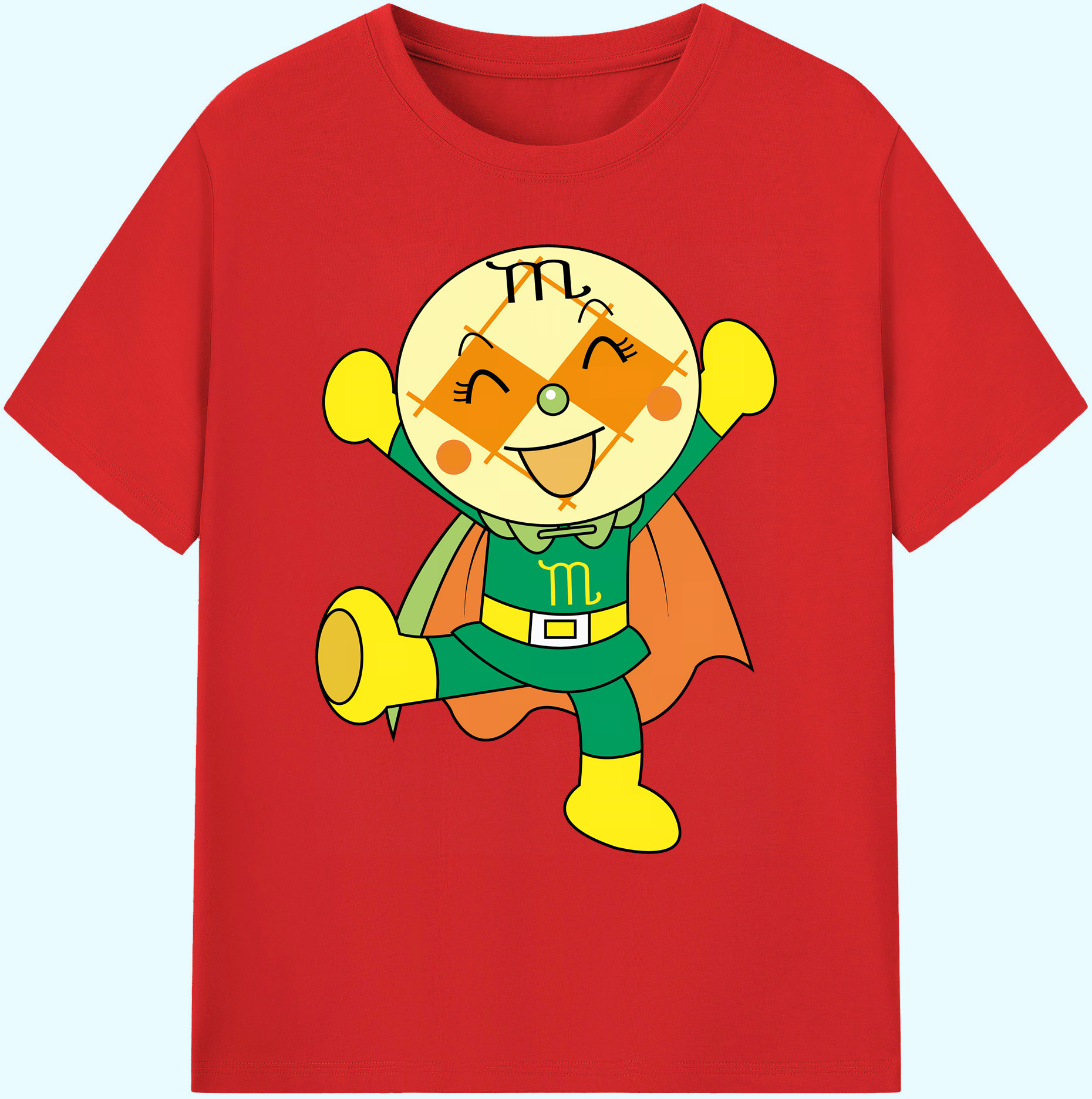 （画像用） アンパンマン Anpanman 綿100％ メンズ半袖Tシャツ｜肌触りやわらか＆通気性