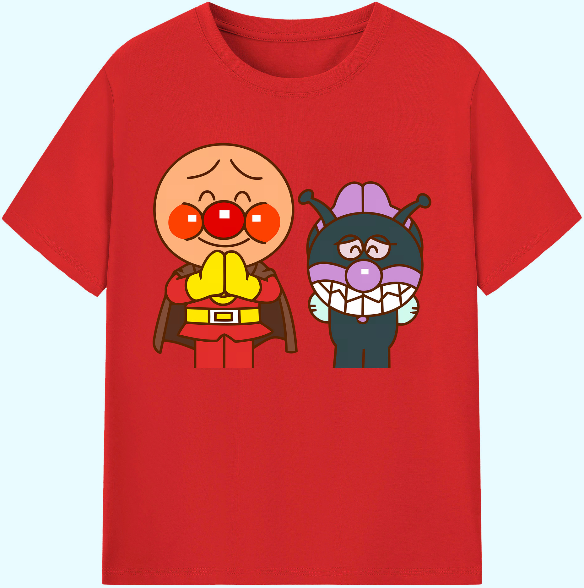 （画像用） アンパンマン Anpanman 綿100％ メンズ半袖Tシャツ｜肌触りやわらか＆通気性