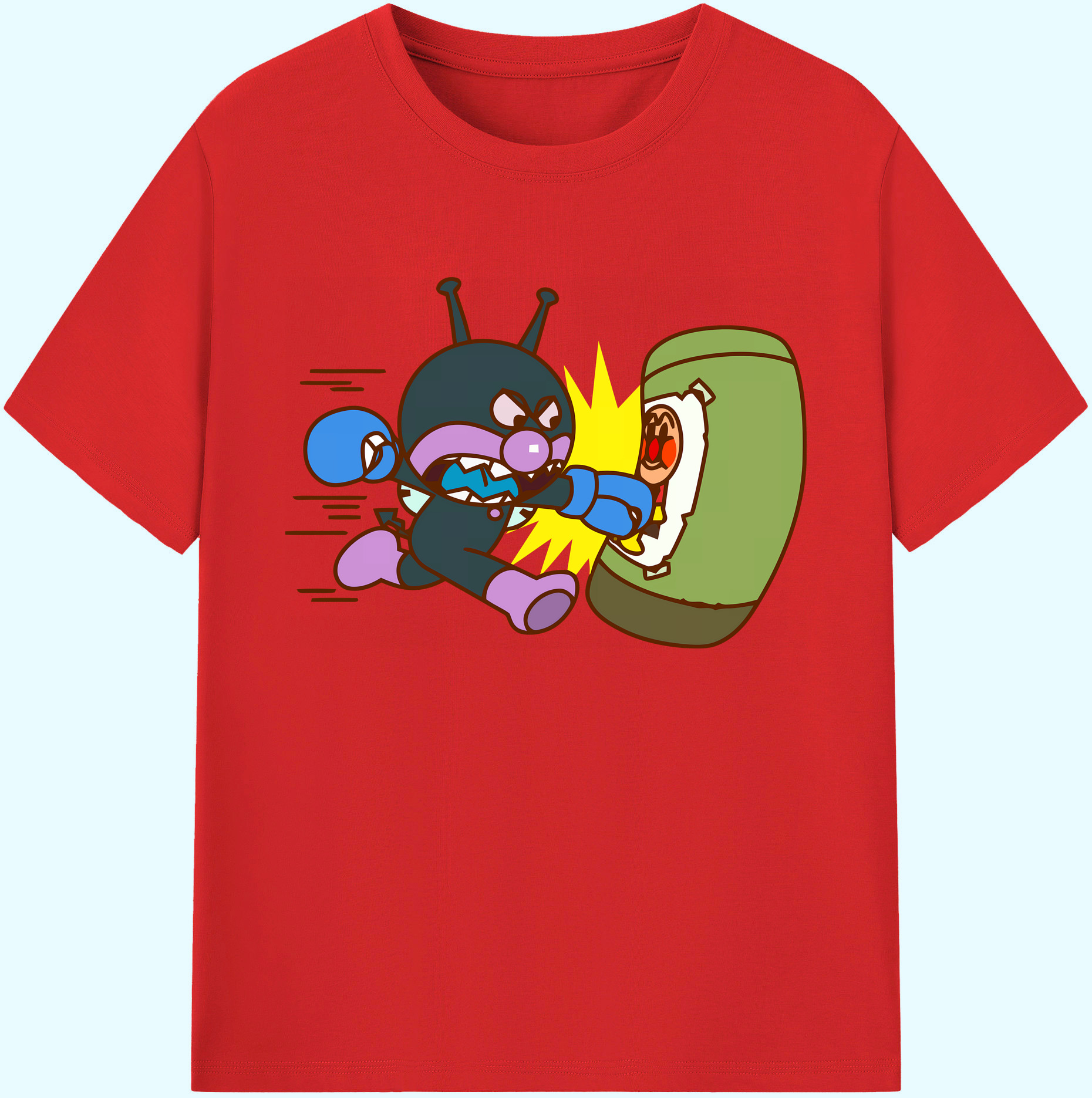 （画像用） アンパンマン Anpanman 綿100％ メンズ半袖Tシャツ｜肌触りやわらか＆通気性
