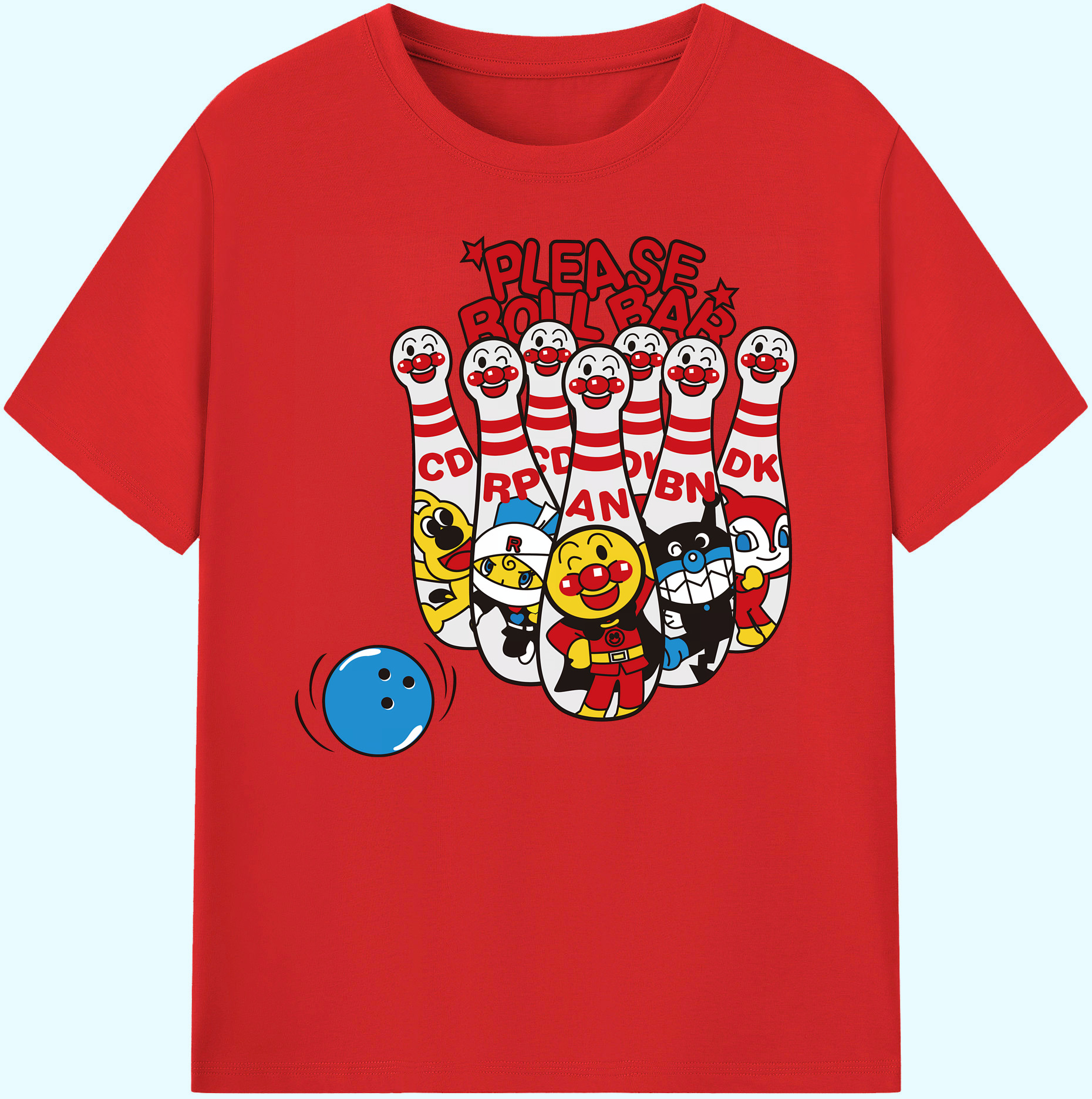 （画像用） アンパンマン Anpanman 綿100％ メンズ半袖Tシャツ｜肌触りやわらか＆通気性