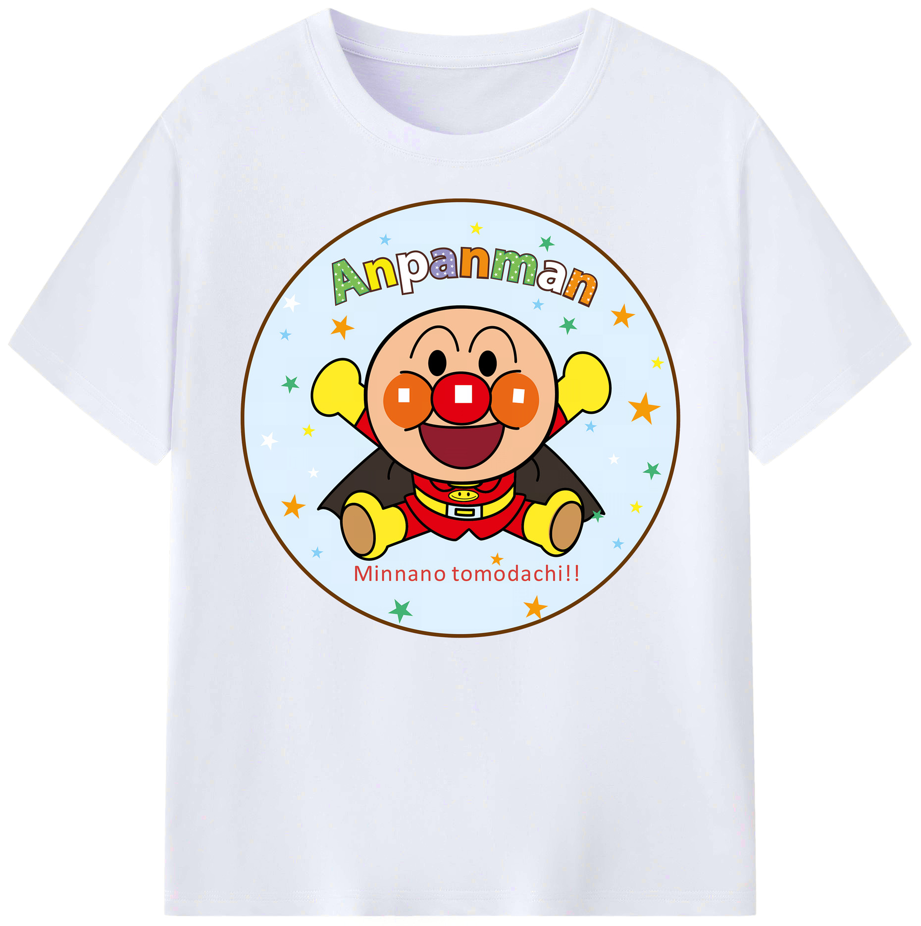 （画像用） アンパンマン Anpanman 綿100％ メンズ半袖Tシャツ｜肌触りやわらか＆通気性