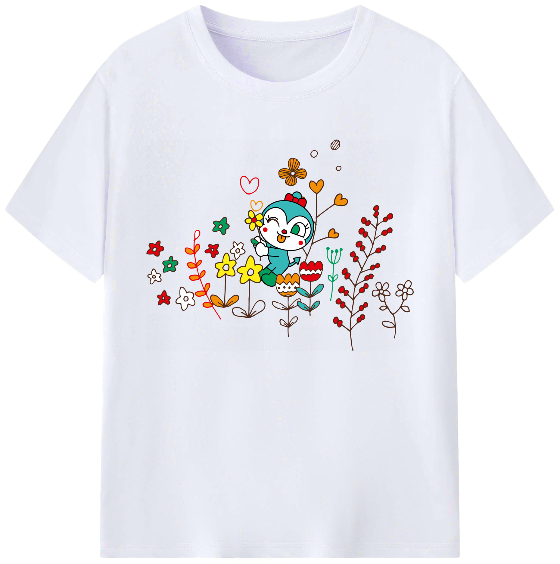 （画像用） アンパンマン Anpanman 綿100％ メンズ半袖Tシャツ｜肌触りやわらか＆通気性
