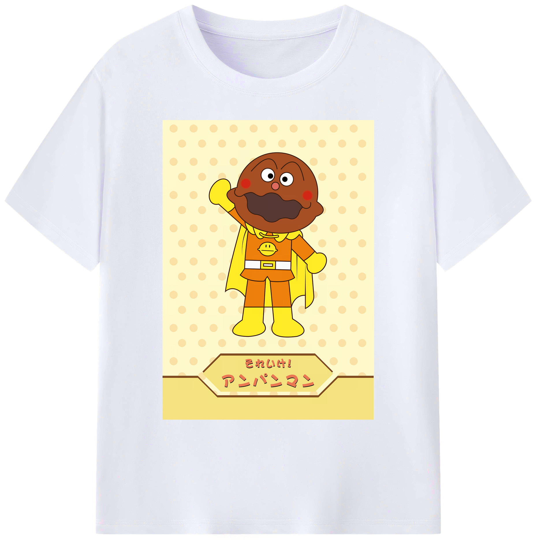 （画像用） アンパンマン Anpanman 綿100％ メンズ半袖Tシャツ｜肌触りやわらか＆通気性