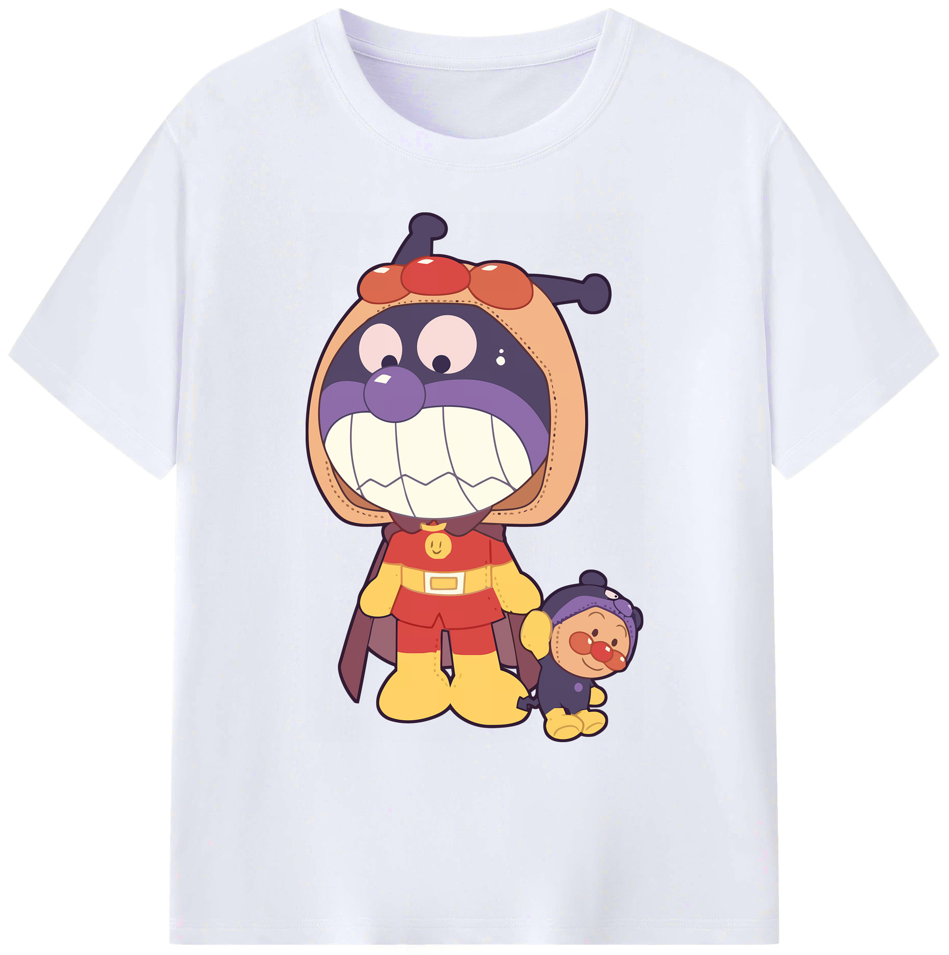 （画像用） アンパンマン Anpanman 綿100％ メンズ半袖Tシャツ｜肌触りやわらか＆通気性