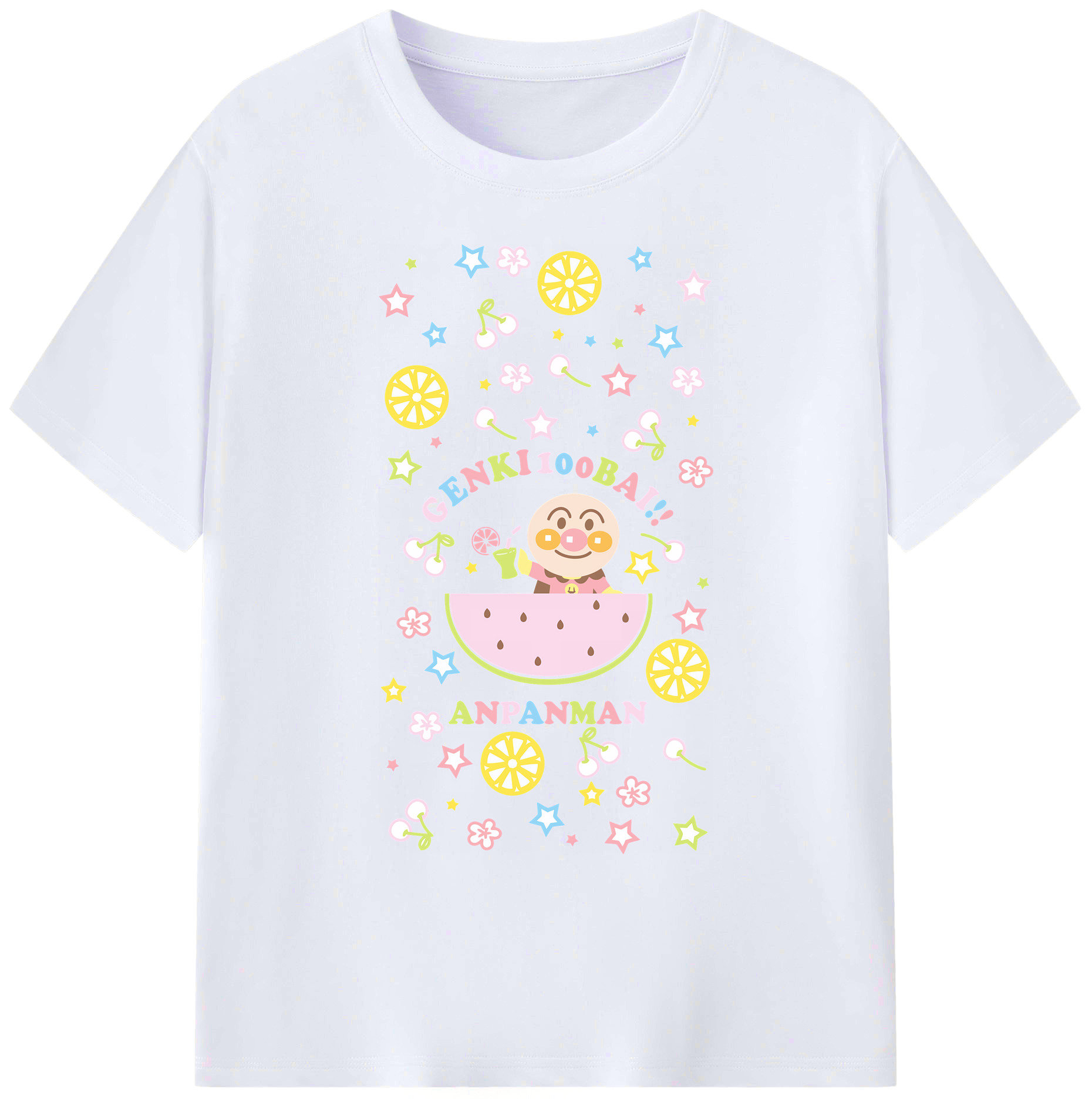 （画像用） アンパンマン Anpanman 綿100％ メンズ半袖Tシャツ｜肌触りやわらか＆通気性